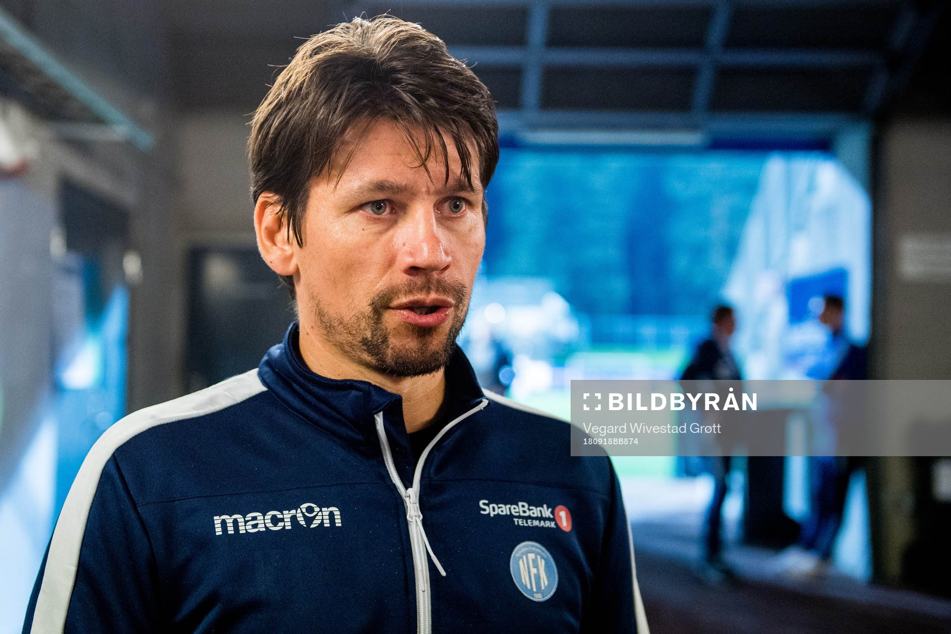 Kenneth Dokken, head coach of Notodden, after the OBOS-ligaen match between Notodden and Viking on September 18, 2018 in Notodden.