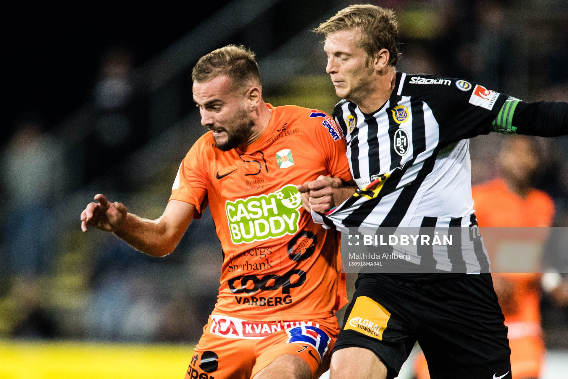 Varbergs Perparim Beqaj och Landskronas Philip Andersson