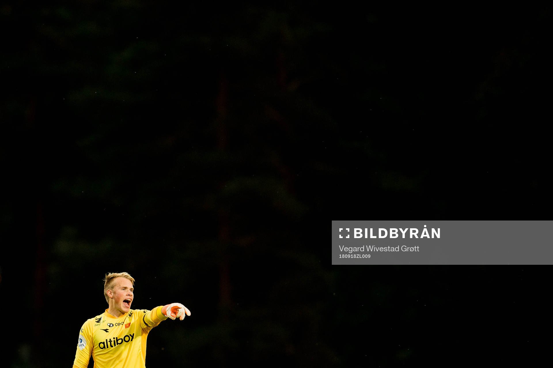 Goalkeeper Amund Wichne of Viking