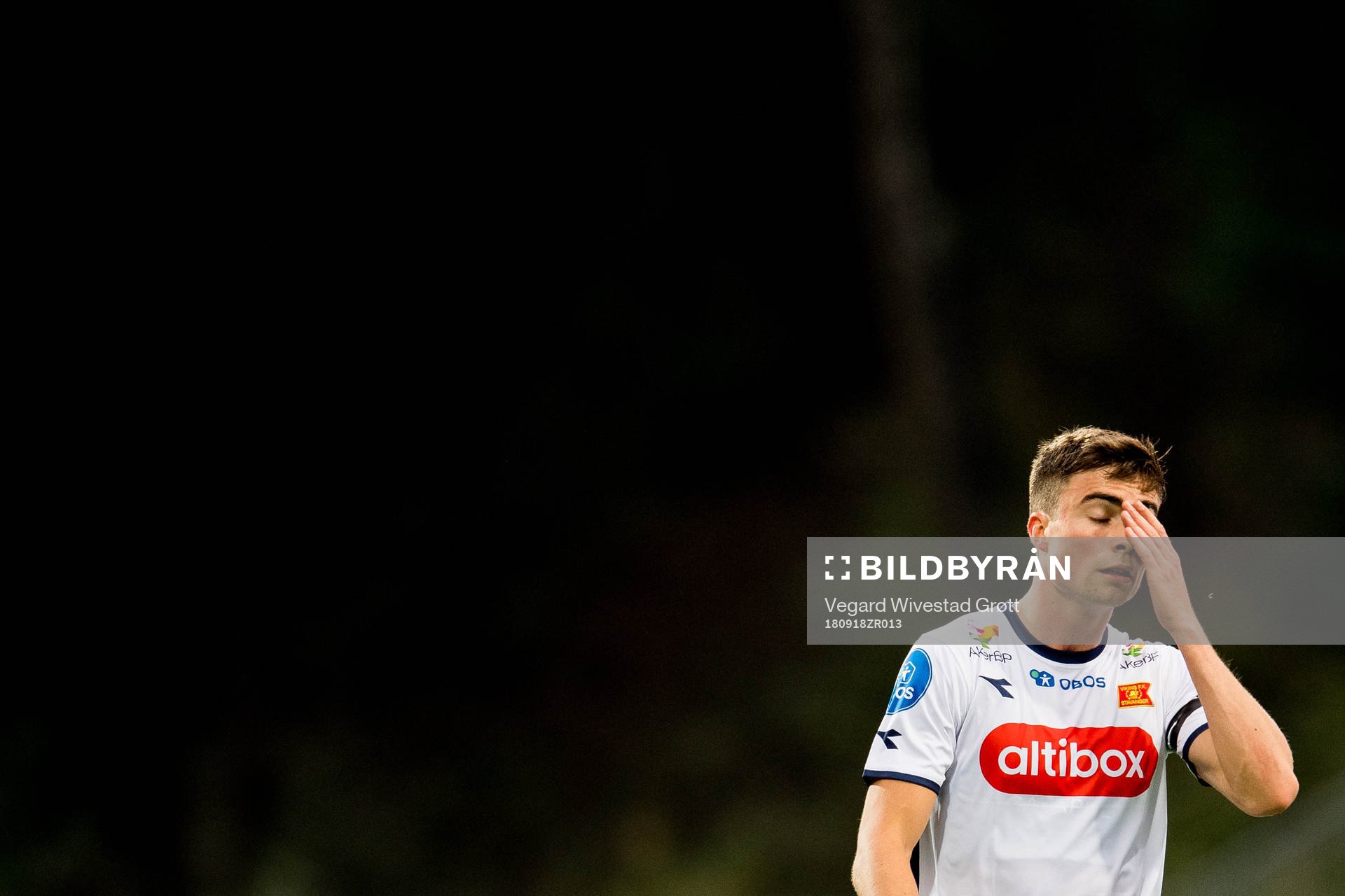 Sondre Flem Bjørshol of Viking looks dejected