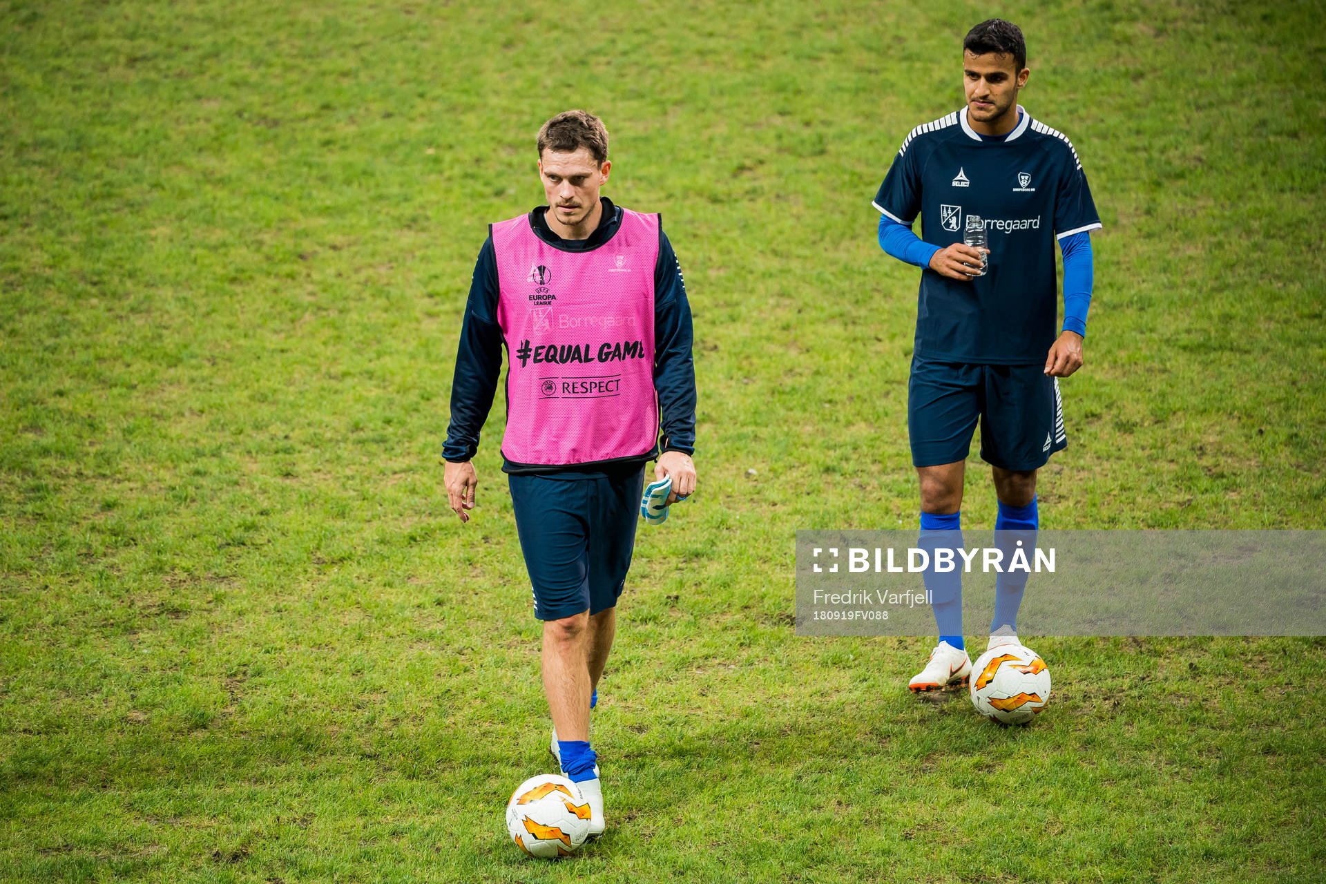 Jørgen Horn and Harmet Singh of Sarpsborg 08