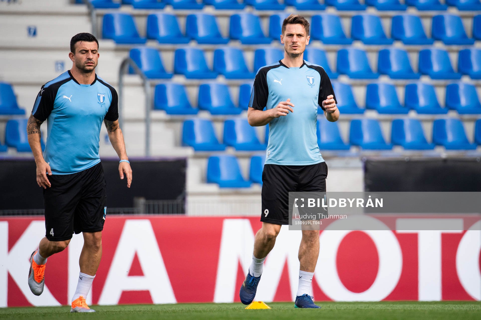 Behrang Safari and Markus Rosenberg of Malmö FF