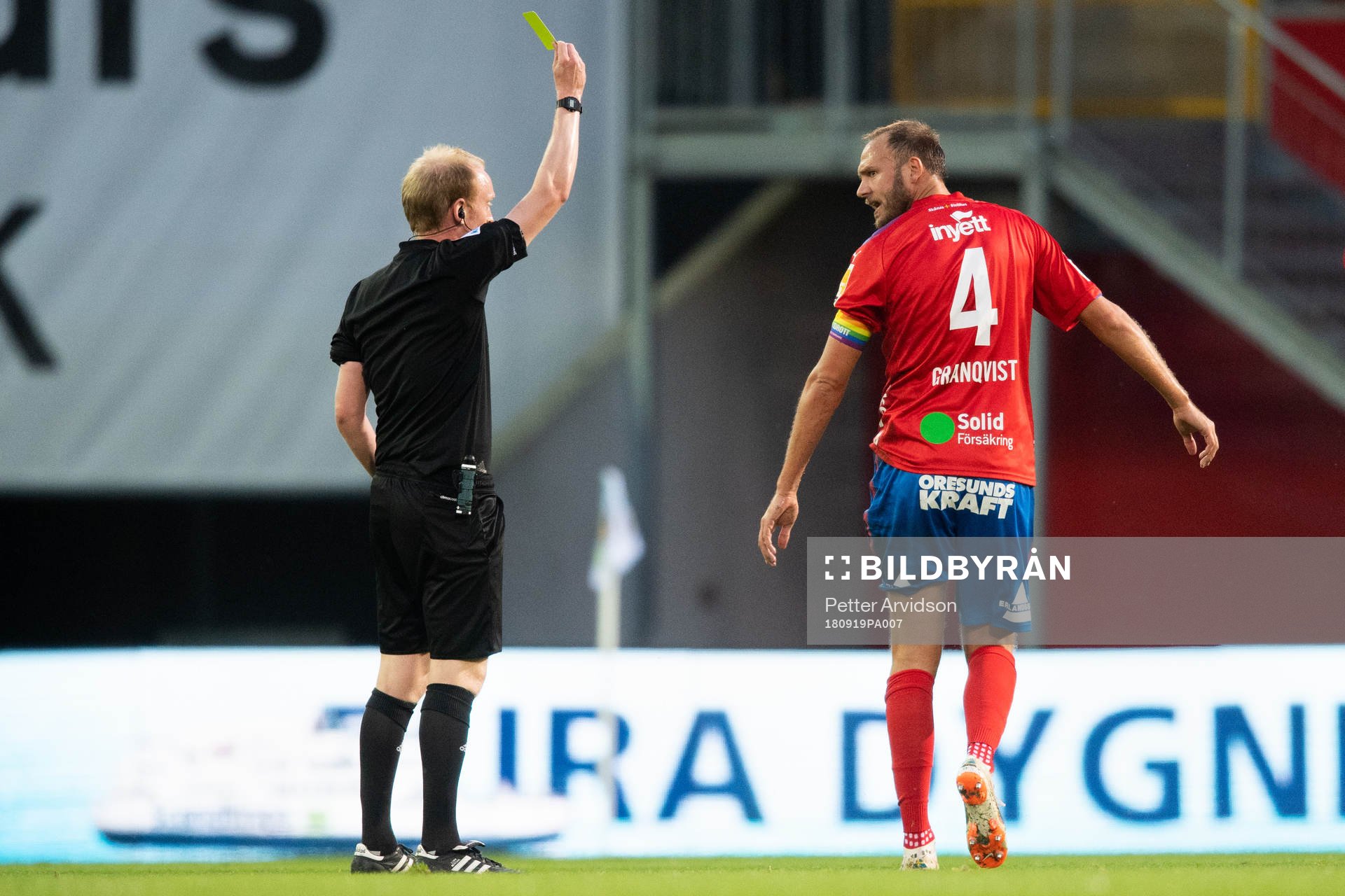 Helsingborgs Andreas Granqvist får gult kort