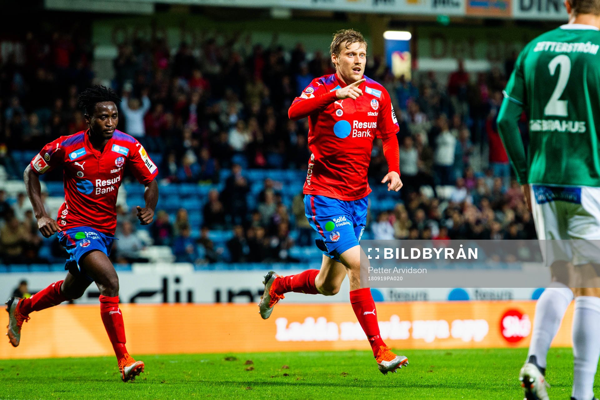 Helsingborgs Andri Runar  Bjarnason jublar