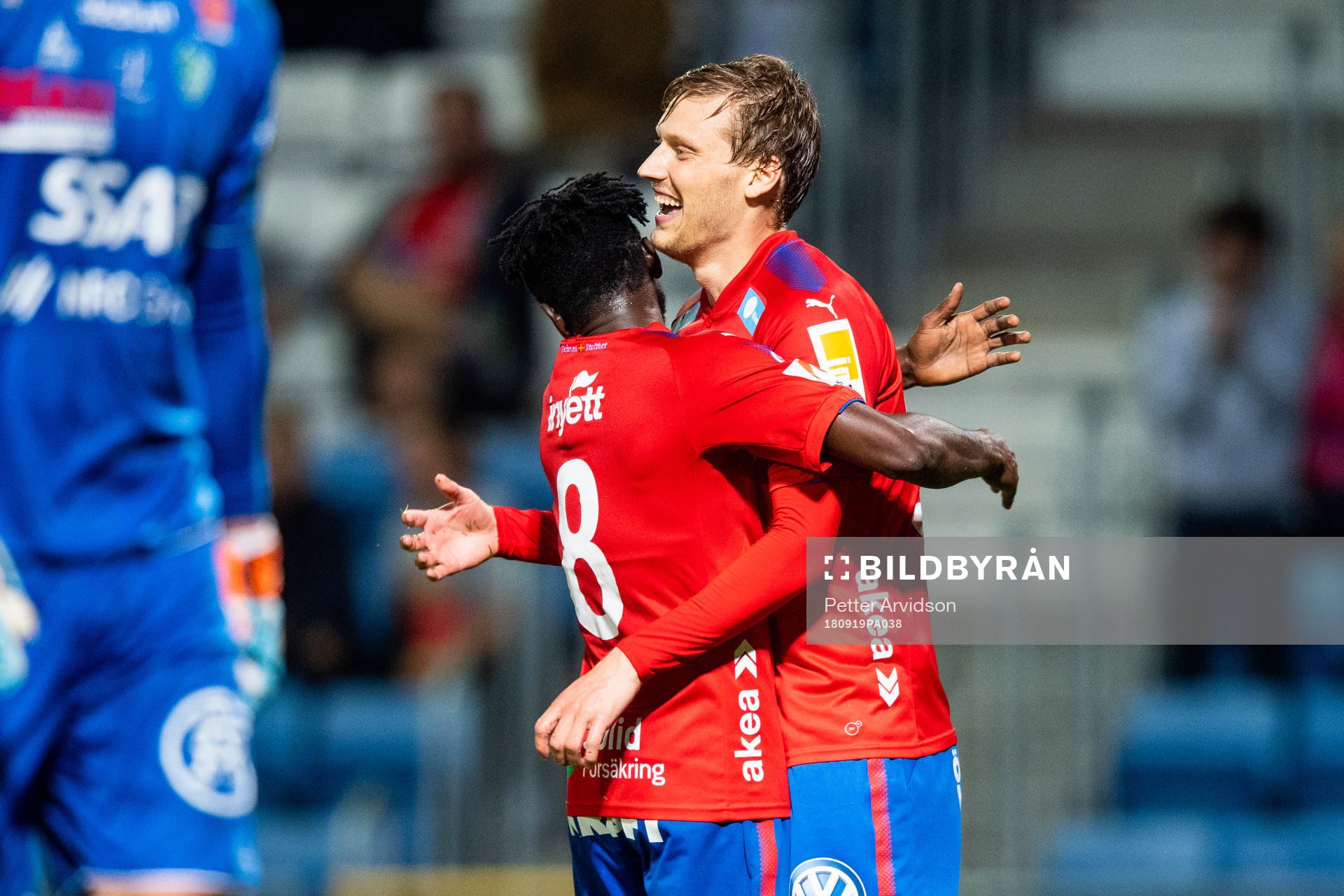 Helsingborgs Andri Runar  Bjarnason jublar