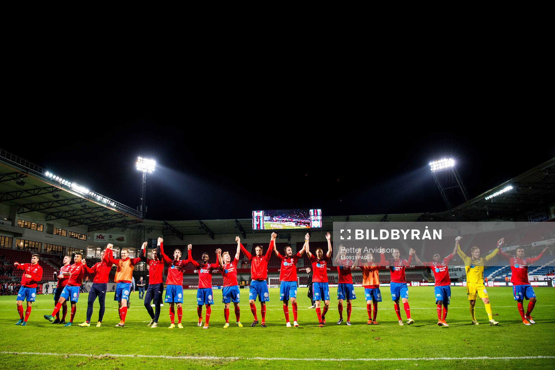Helsingborgs spelare jublar