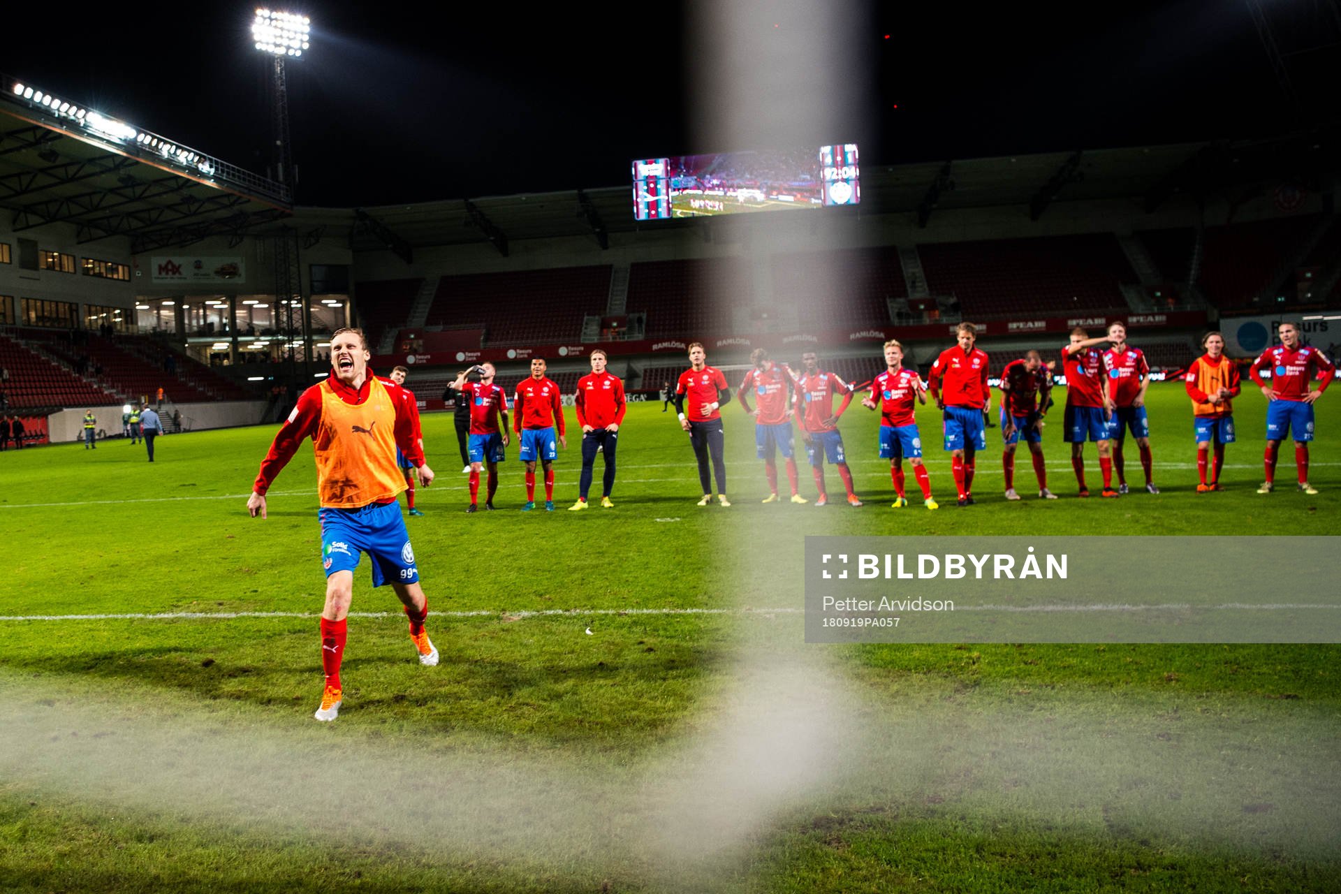 Helsingborgs Andri Runar  Bjarnason jublar
