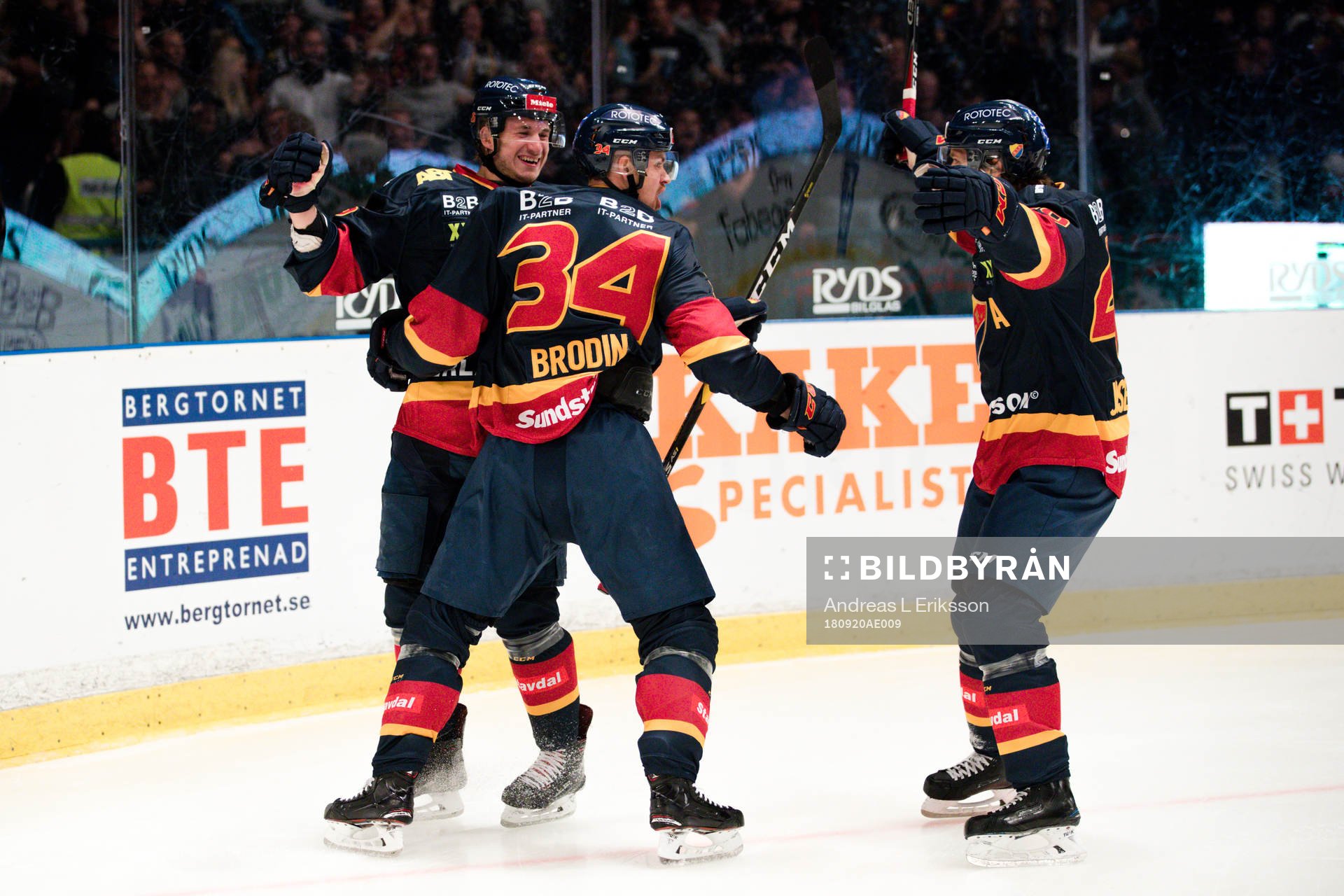 Djurgårdens Jakob Lilja , Daniel Brodin och Jacob