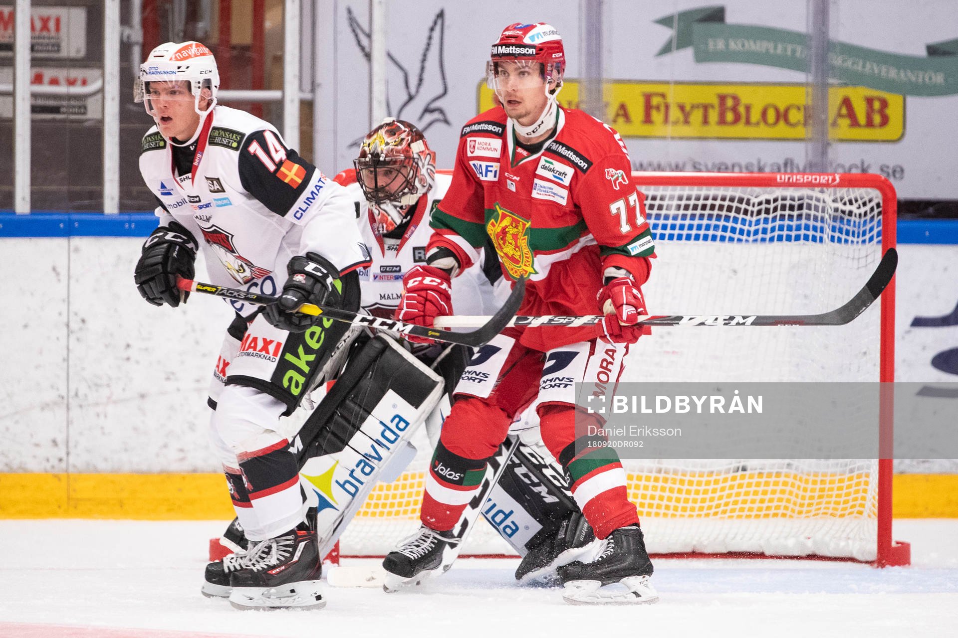 Malmö Redhawks Carl-Johan Lerby och Moras Michael Keränen