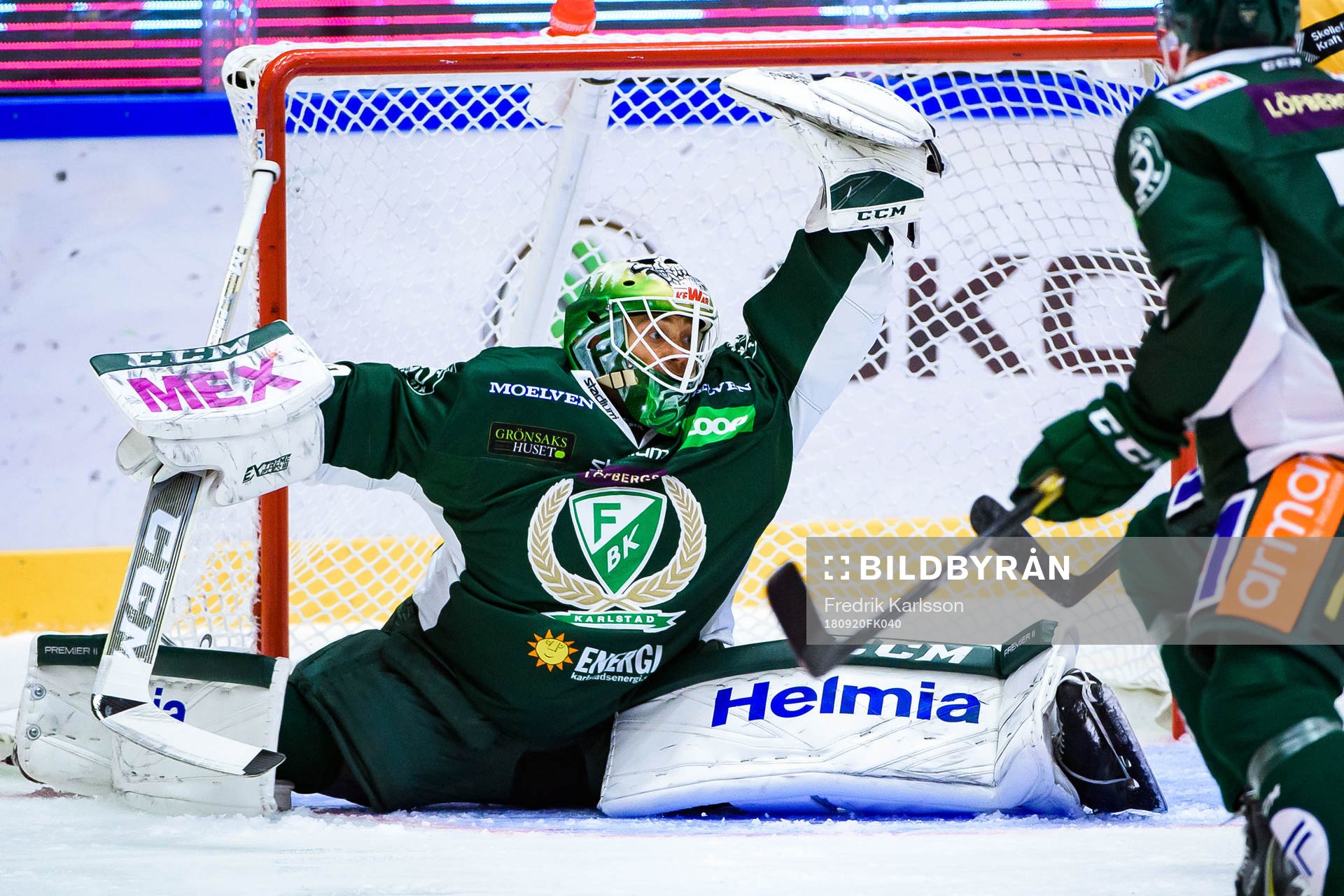 Färjestads målvakt Markus Svensson