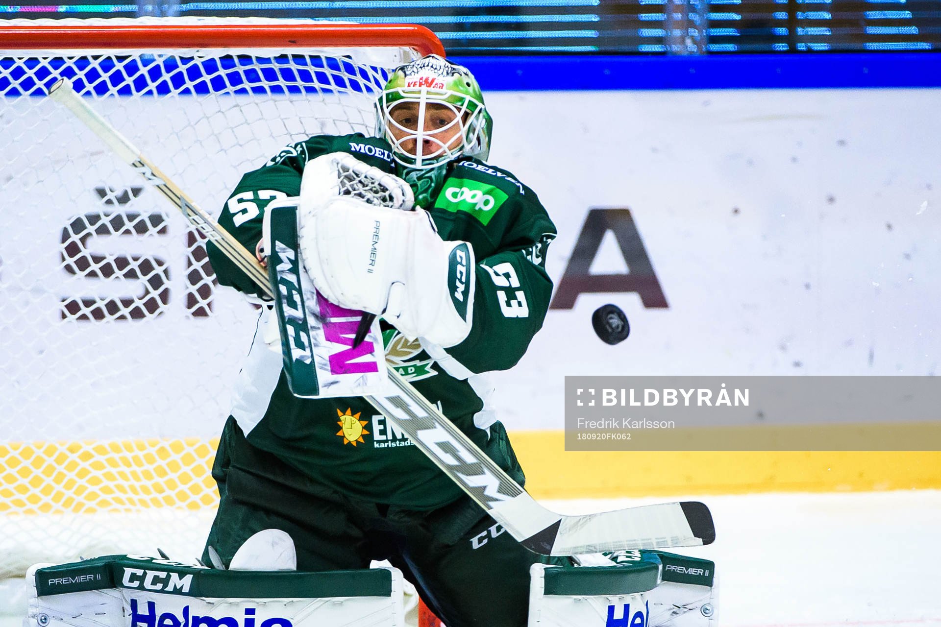 Färjestads målvakt Markus Svensson