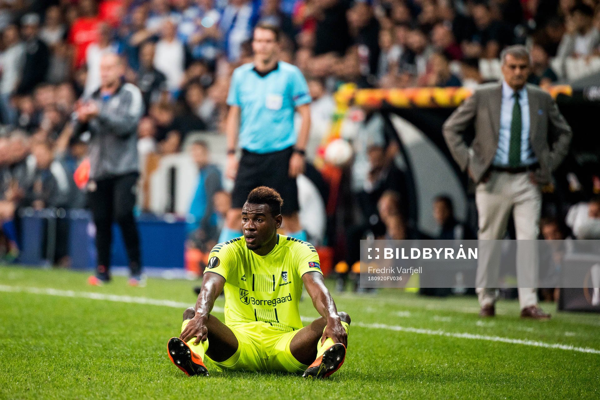 Rashad Muhammed of Sarpsborg 08 looks dejected