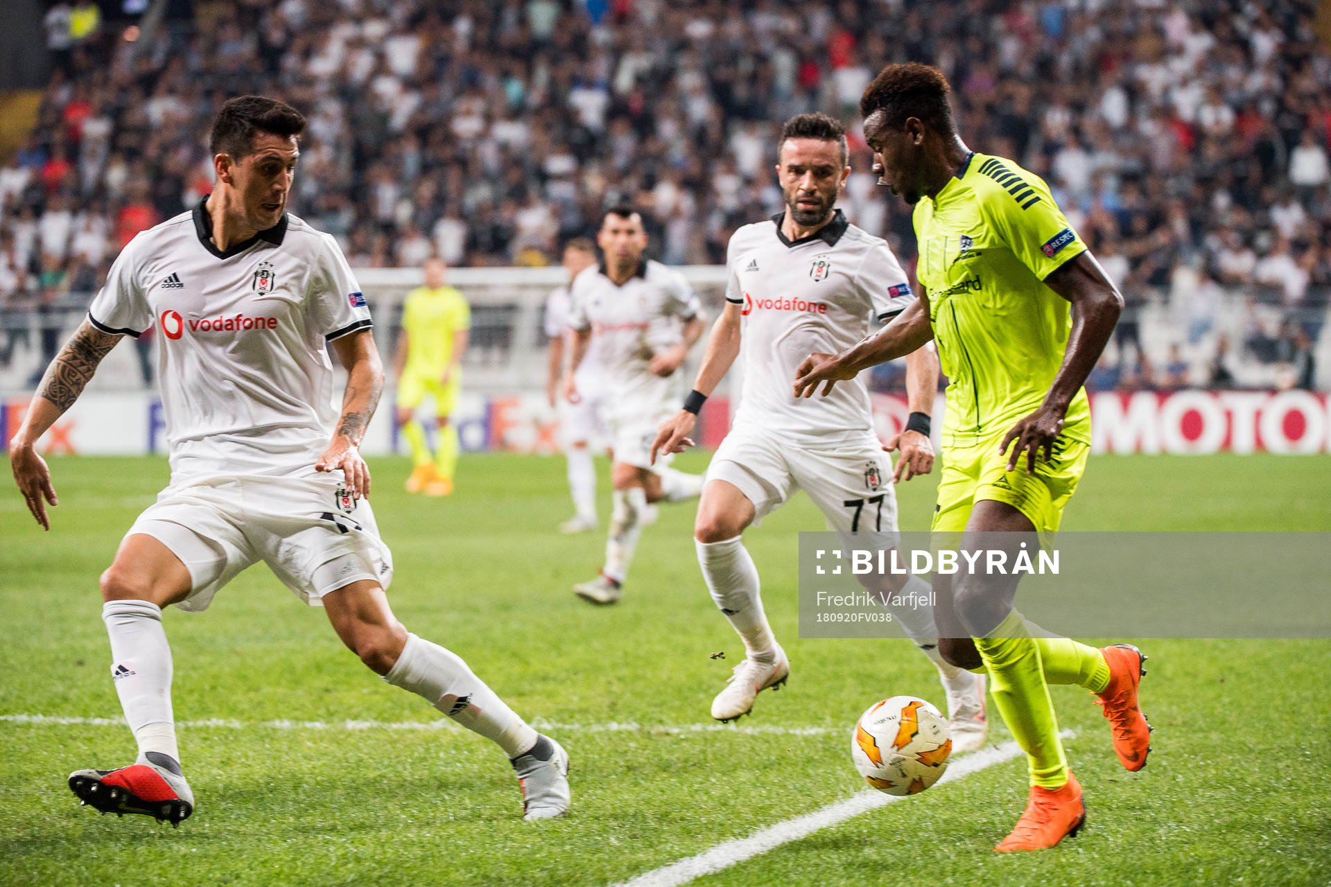 Enzo Roco of Besiktas and Rashad Muhammed of Sarpsborg 08