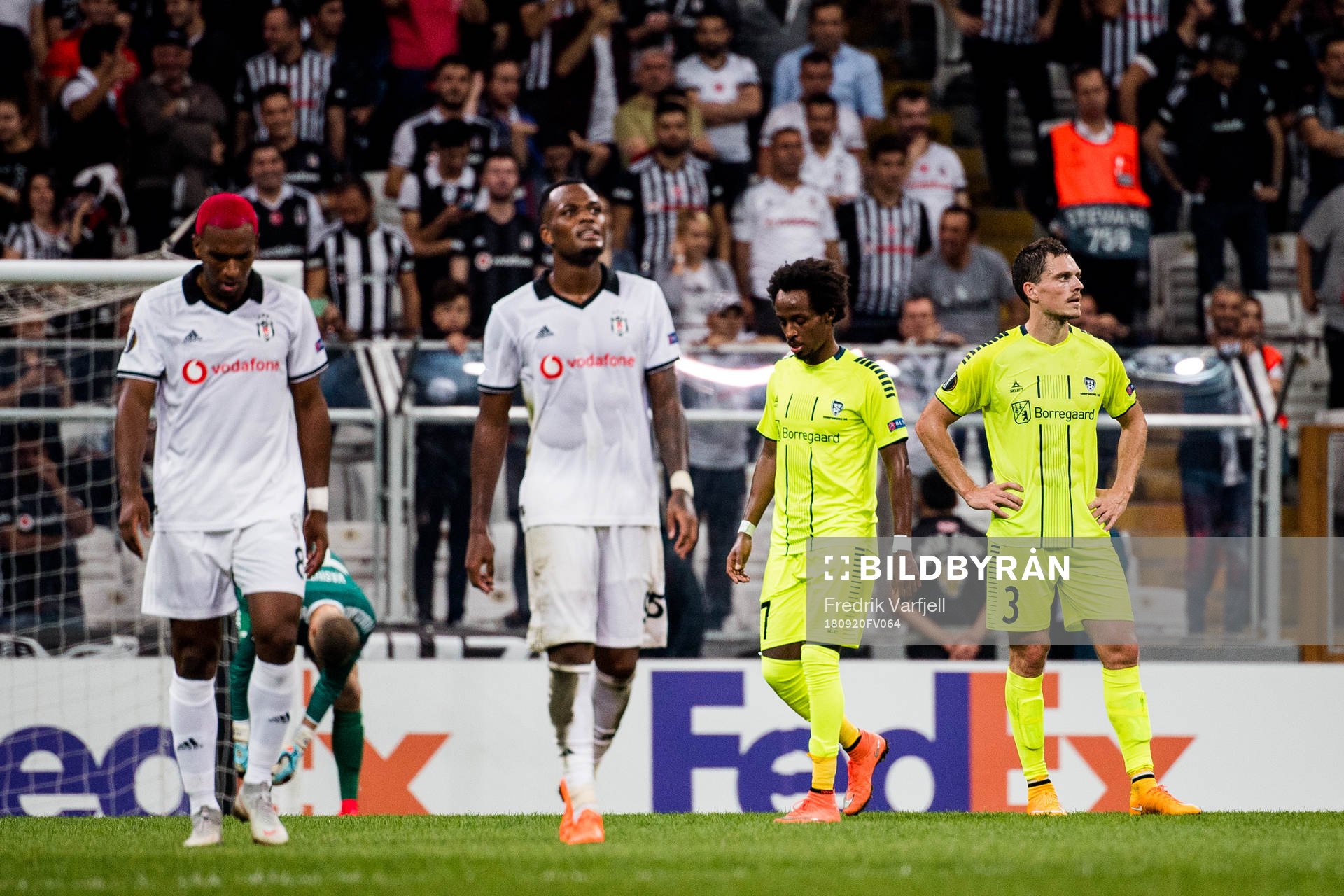 Amin Askar and Jørgen Horn of Sarpsborg 08 look dejected