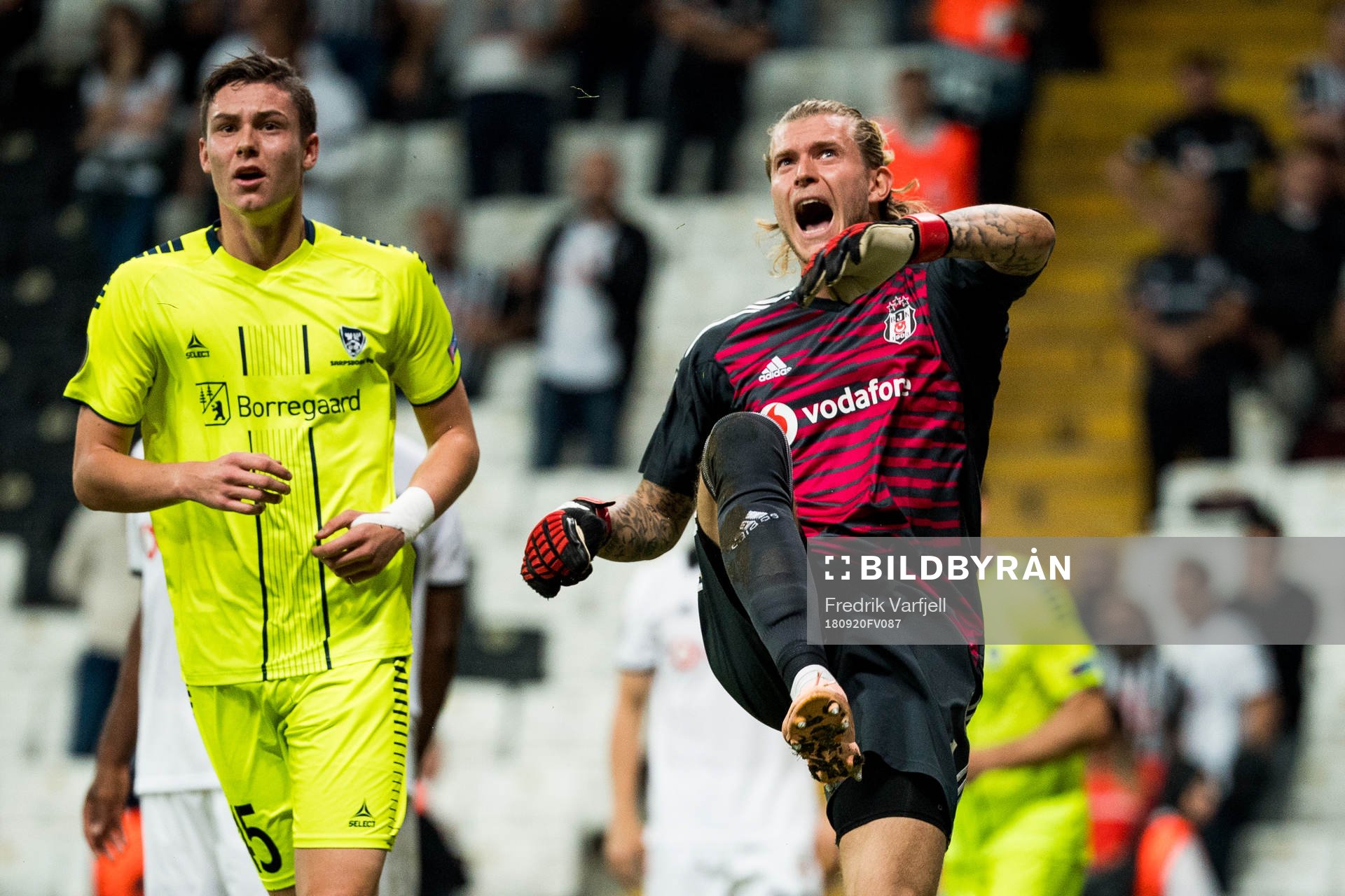 Goalkeeper Loris Karius of Besiktas reacts
