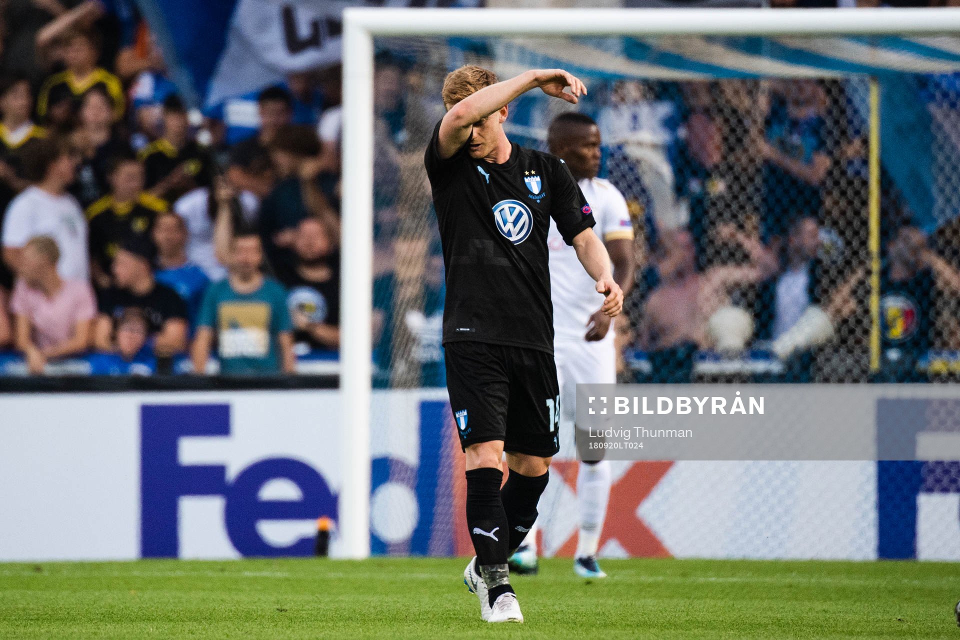 Anders Christiansen of Malmö FF looks dejected