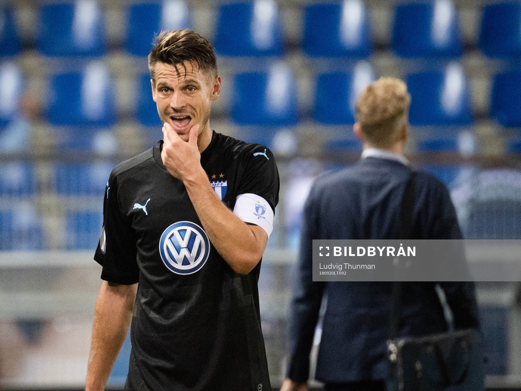 Markus Rosenberg of Malmö FF looks dejected