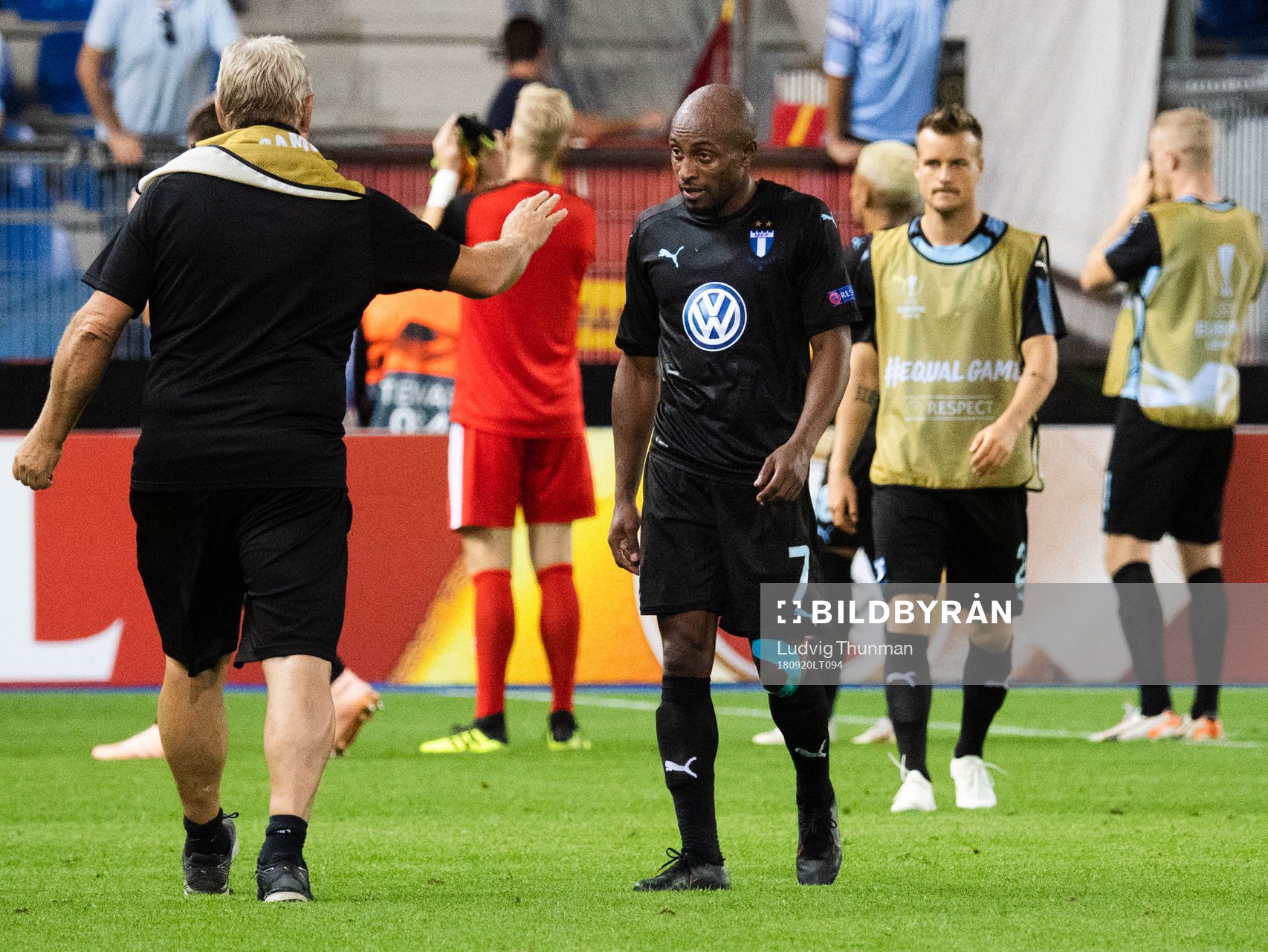 Fouad Bachirou of Malmö FF looks dejected