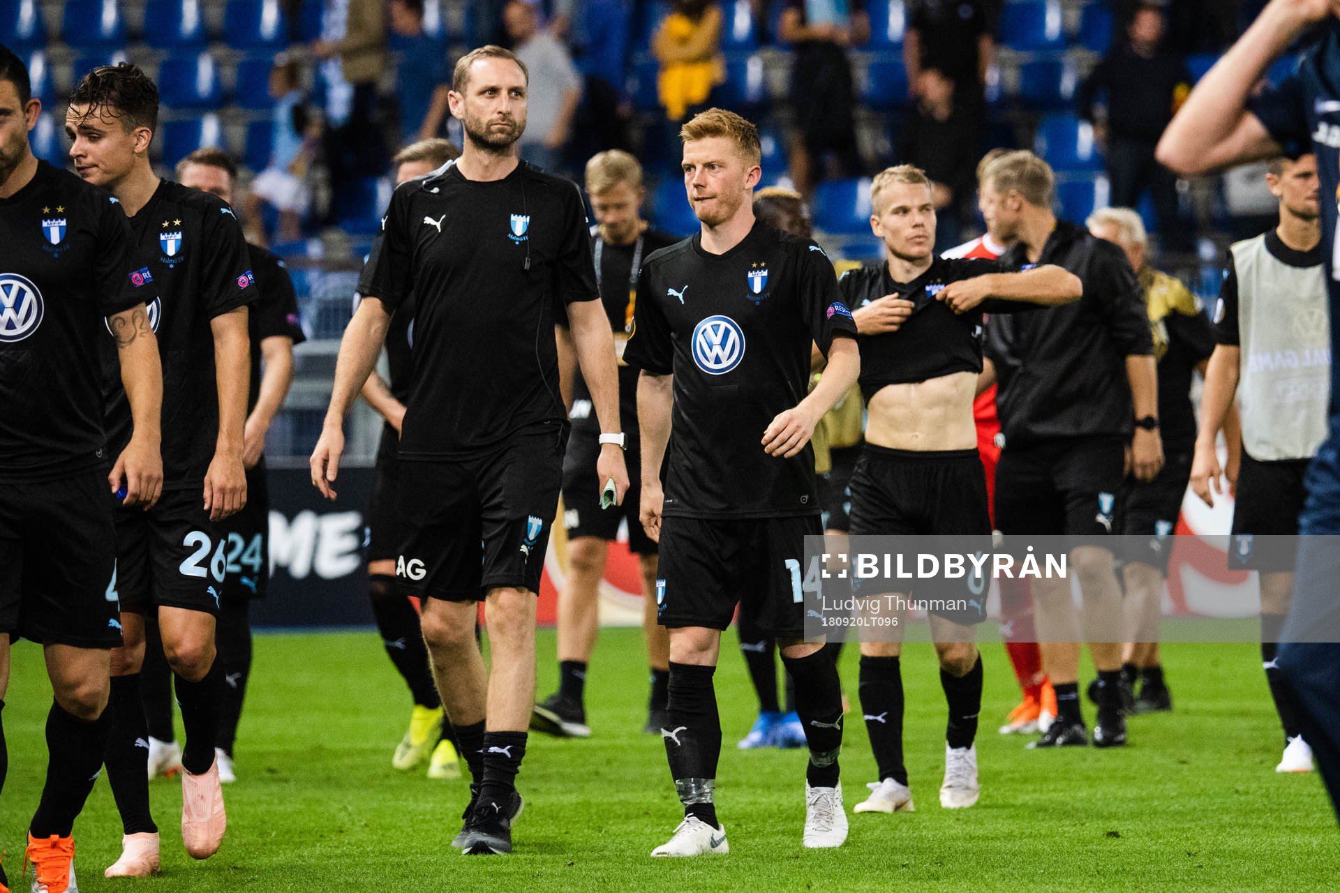 Assistant coach Jens Fjellström and Anders Christiansen of