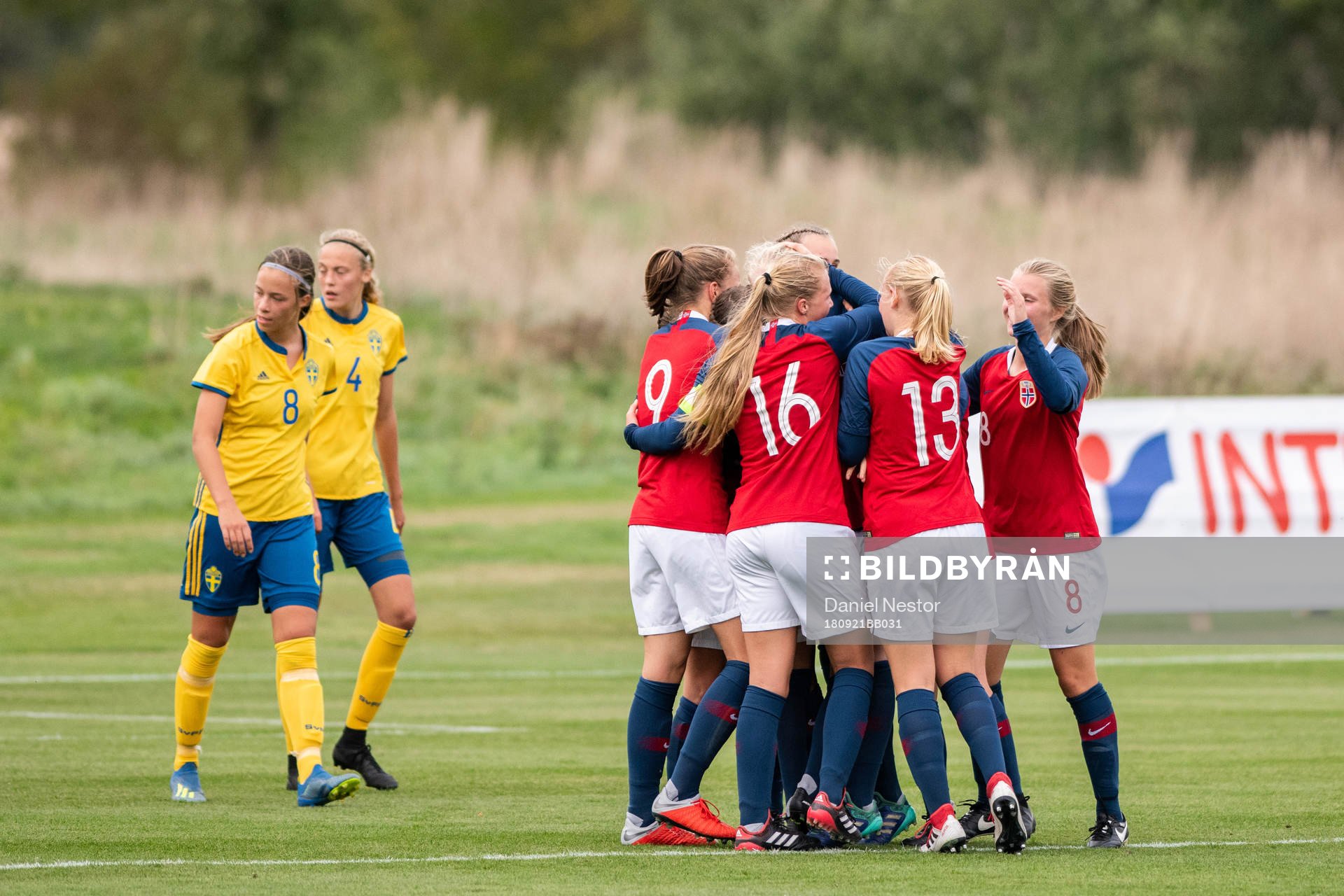 Norges spelare jublar