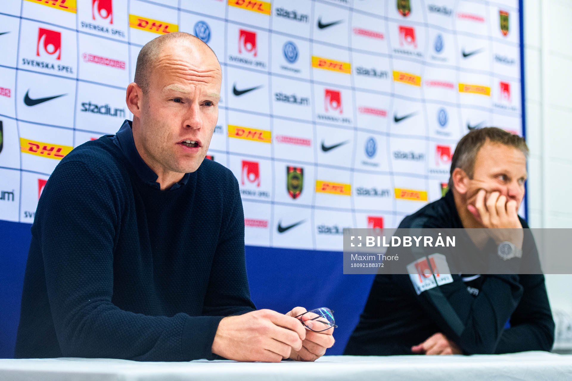 Sundsvalls tränare Joel Cedergren och Brommapojkarnas