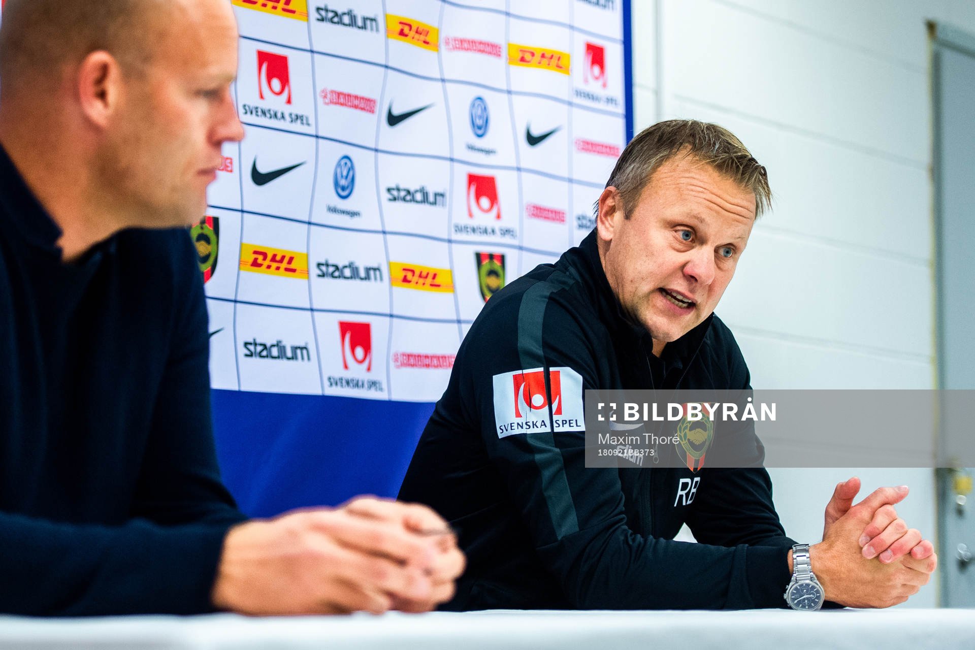 Sundsvalls tränare Joel Cedergren och Brommapojkarnas