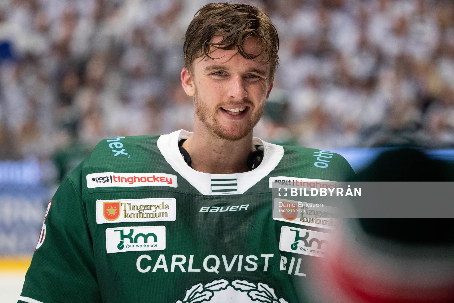 Tingsryds målvakt Tex Williamsson  i ishockeymatchen i