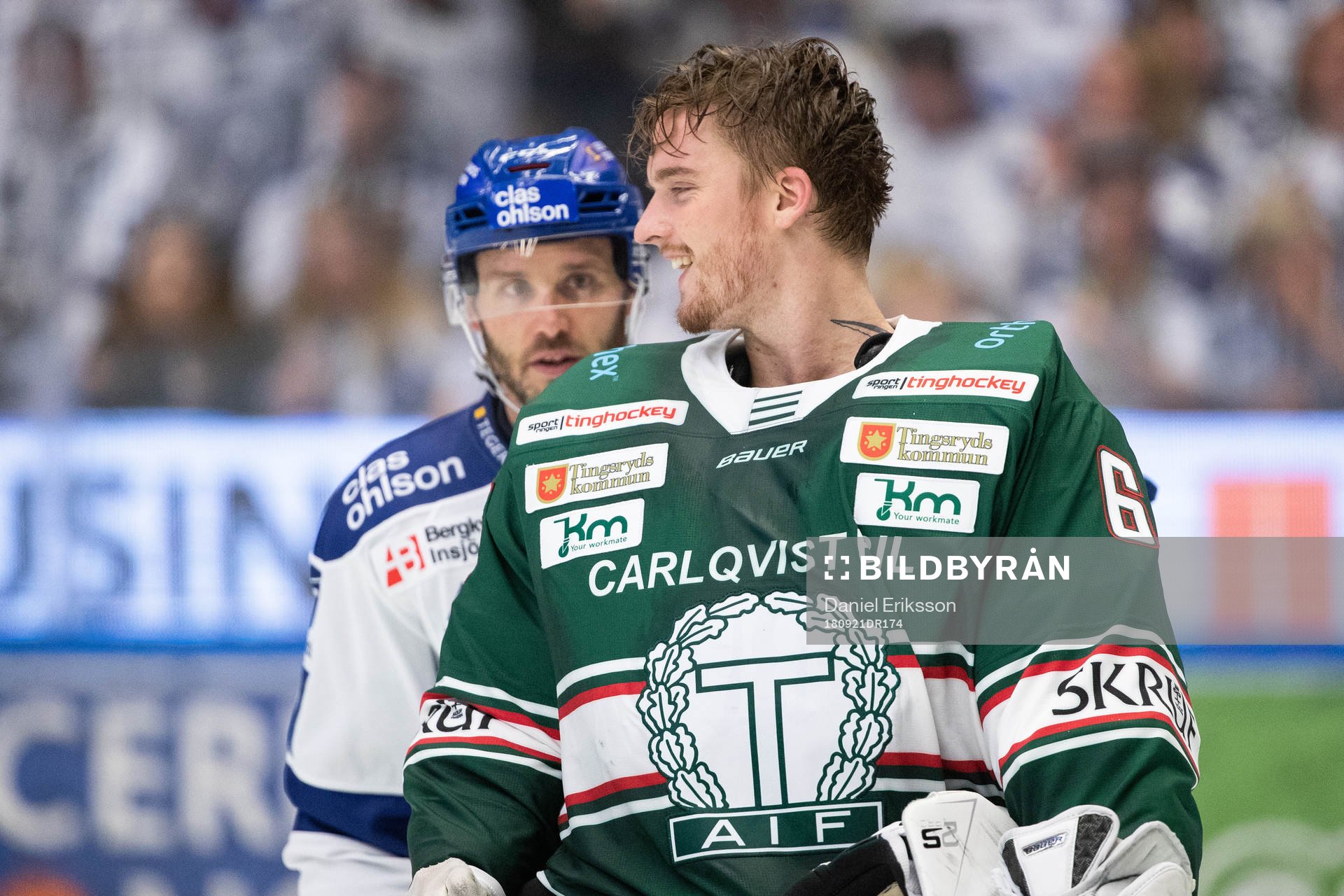 Tingsryds målvakt Tex Williamsson  i ishockeymatchen i