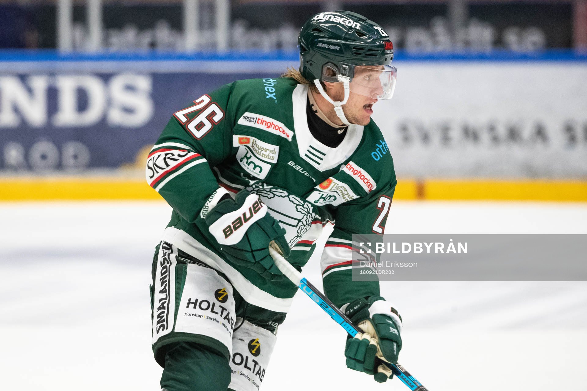 Tingsryds Kim Tallberg  i ishockeymatchen i