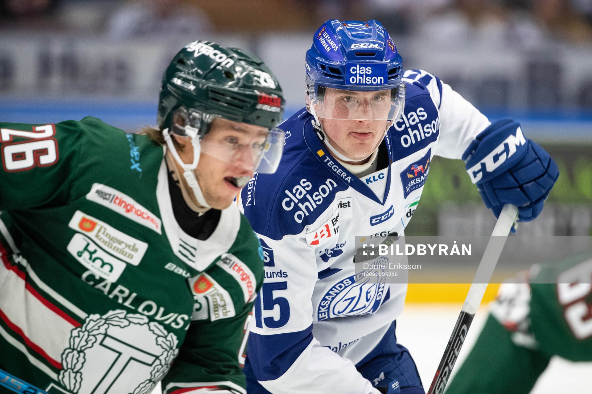 Leksands Johan Porsberger  i ishockeymatchen i