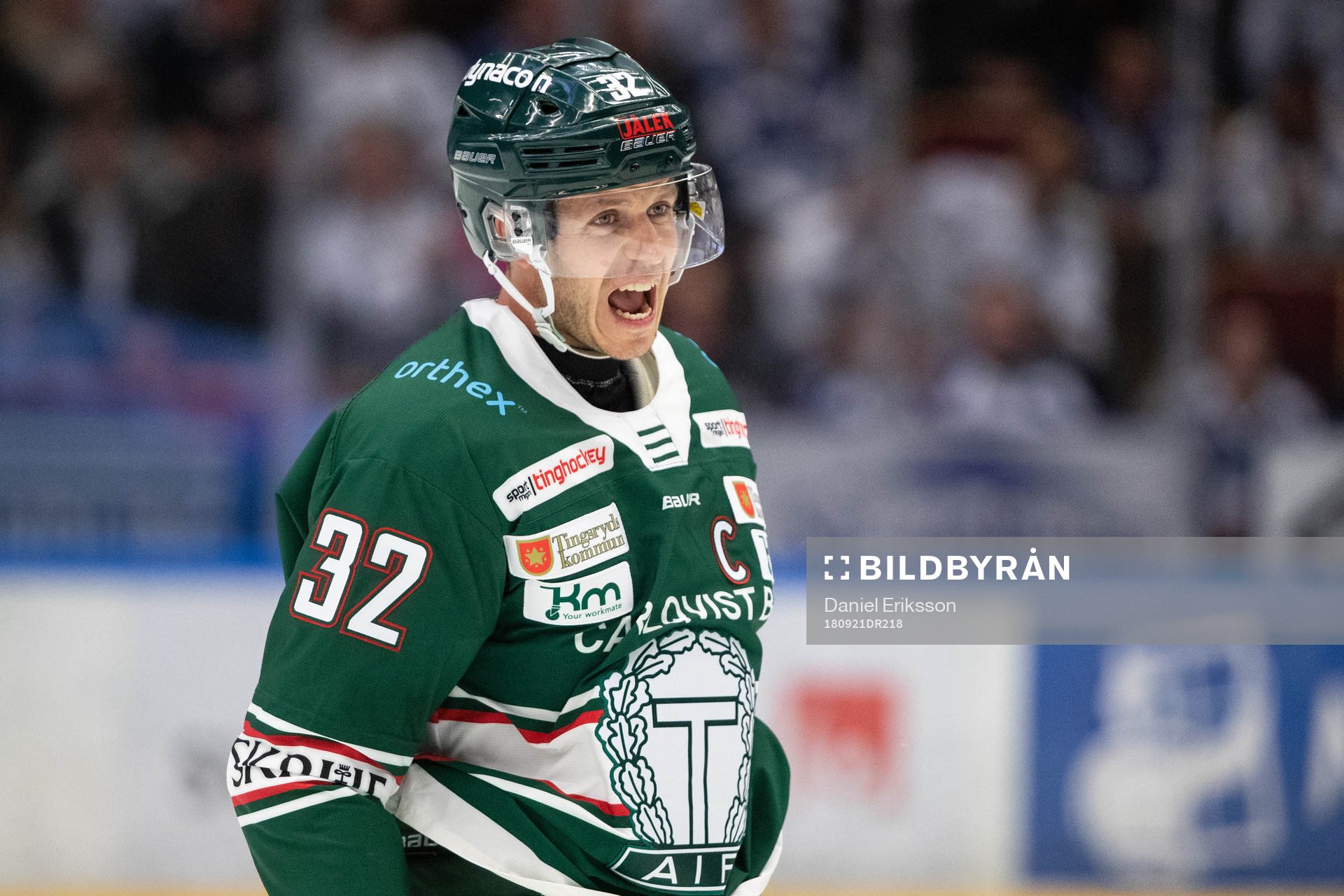 Tingsryds Robin Olsson  i ishockeymatchen i