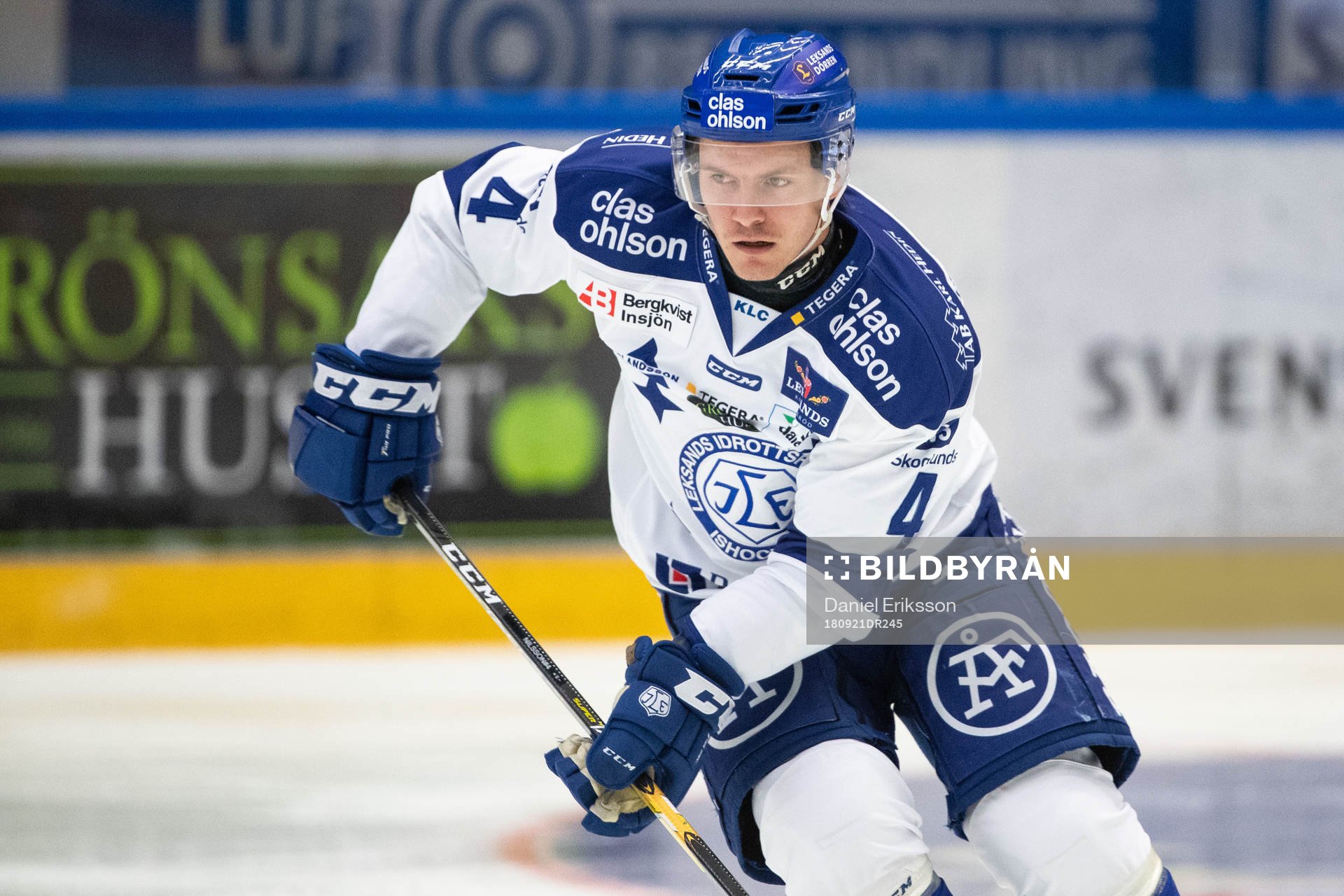 Leksands Mattias Nilsson  i ishockeymatchen i