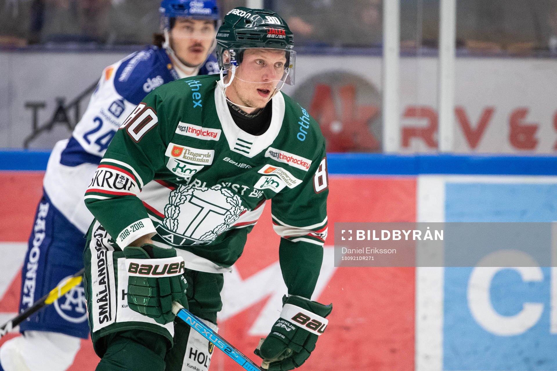 Tingsryds Oscar Holst  i ishockeymatchen i