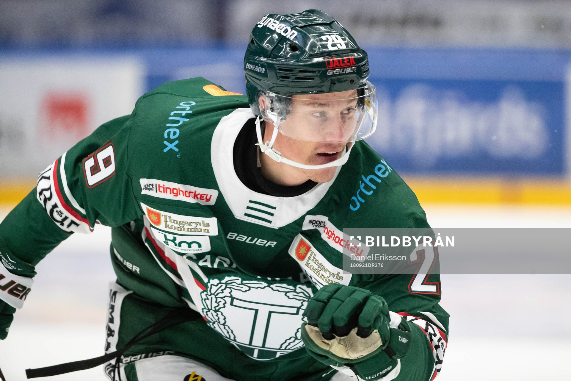 Tingsryds Simon Norberg  i ishockeymatchen i