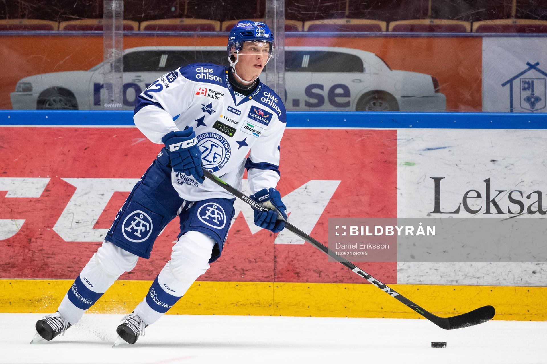 Leksands Wilde Bröms i ishockeymatchen i Hockeyallsvenskan