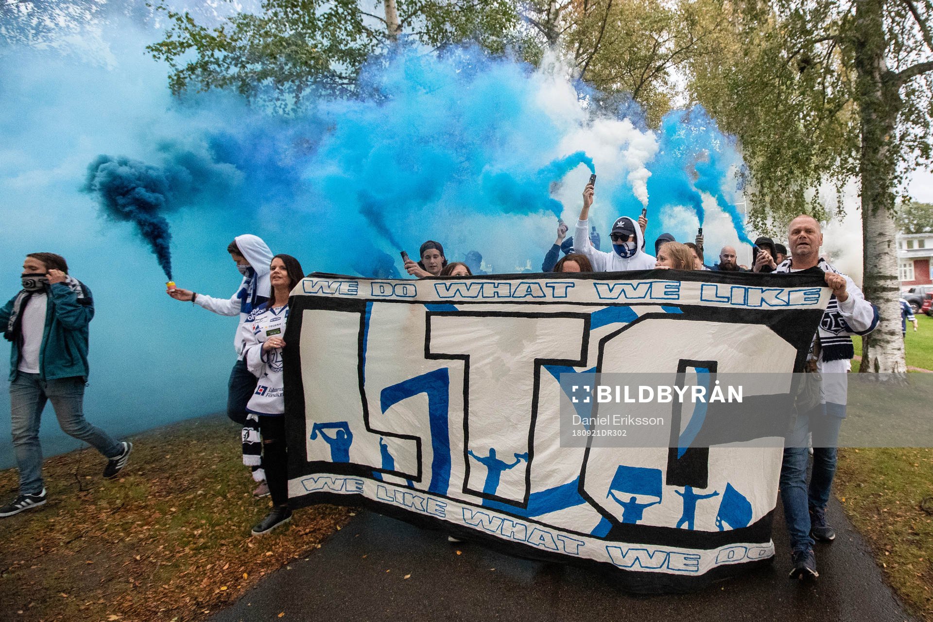 Leksands Superstars på vår till ishockeymatchen i