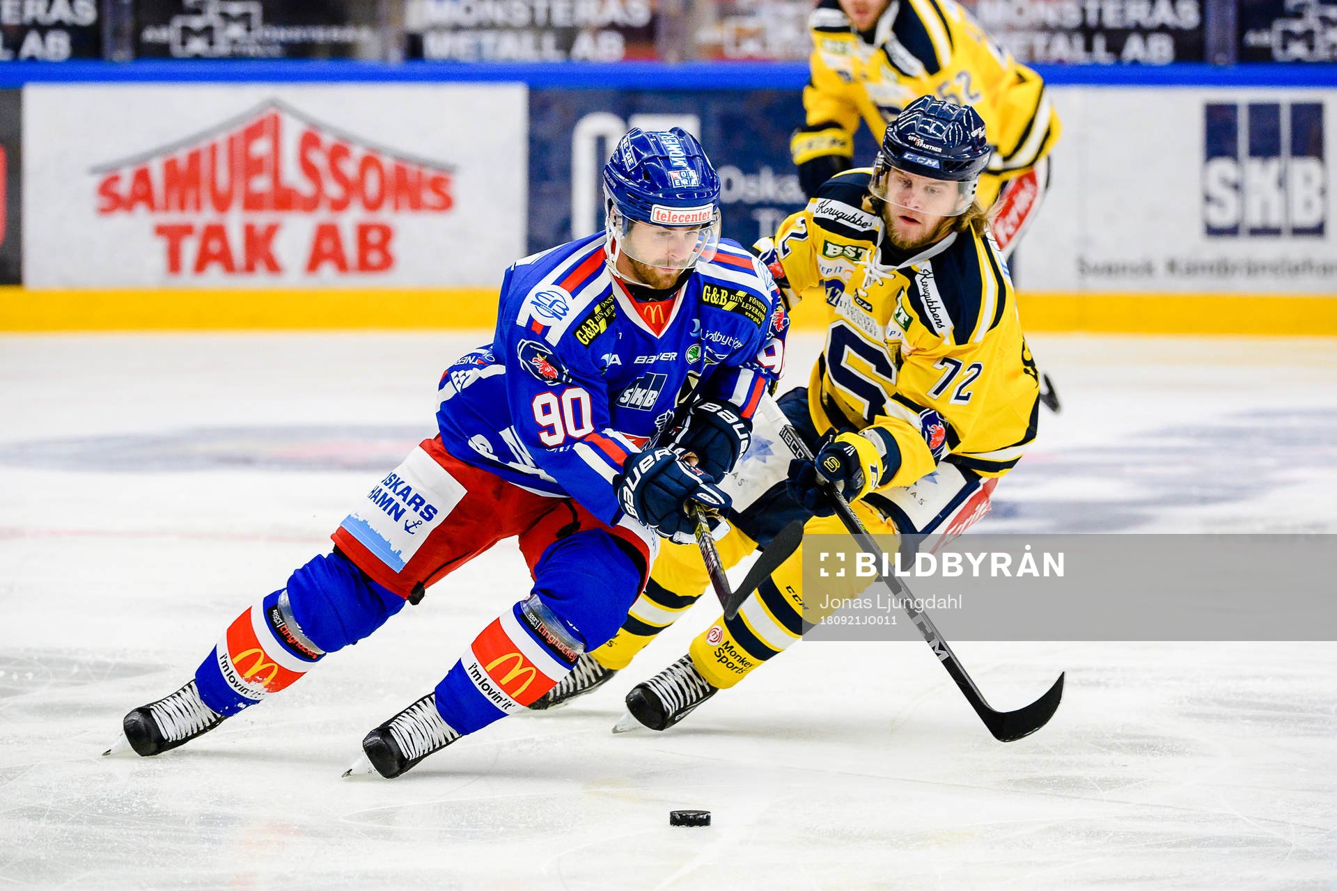 Oskarshamns Alex Hutchings och Södertäljes Nicolai Meyer