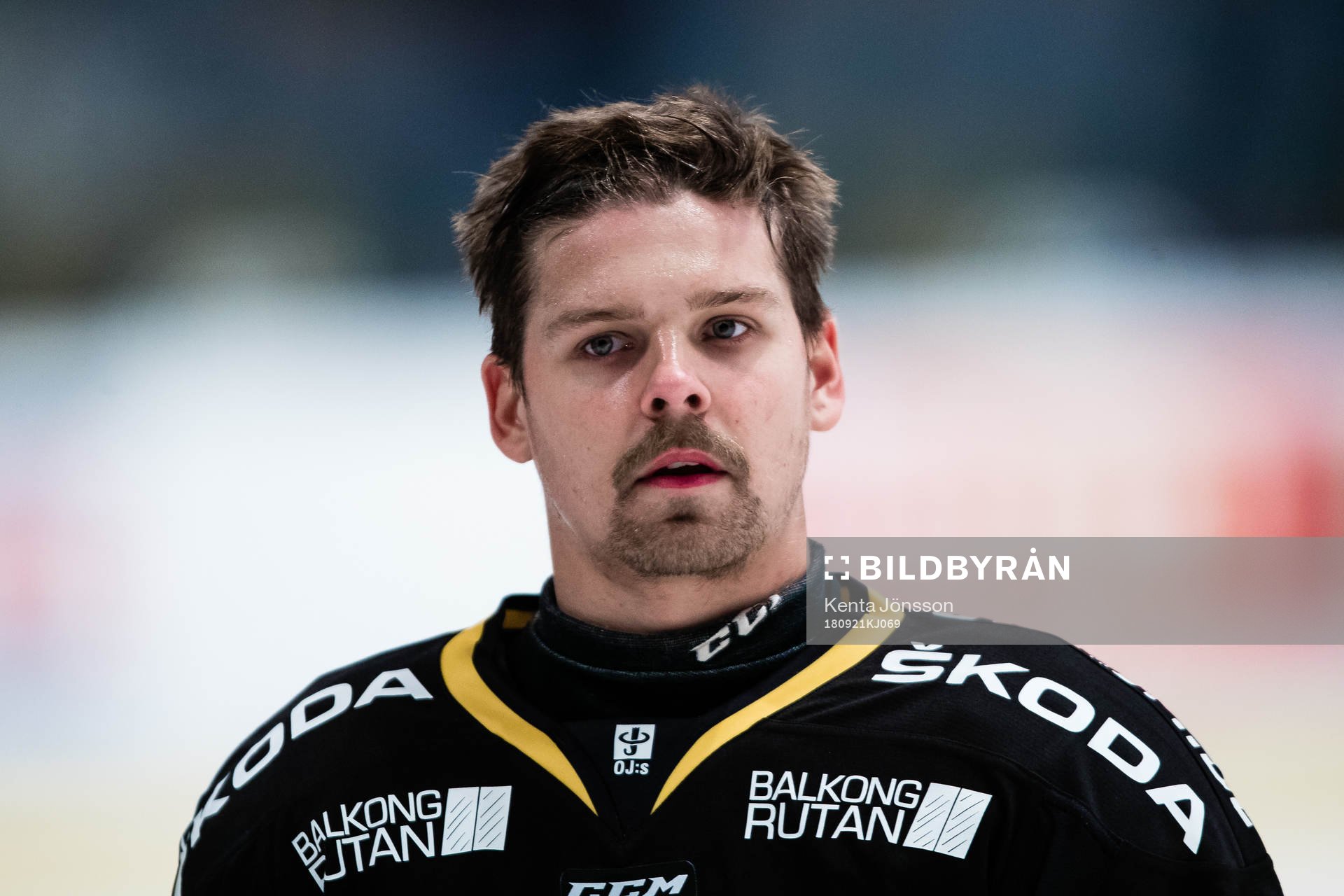 s David Berg innan ishockeymatchen i Hockeyallsvenskan