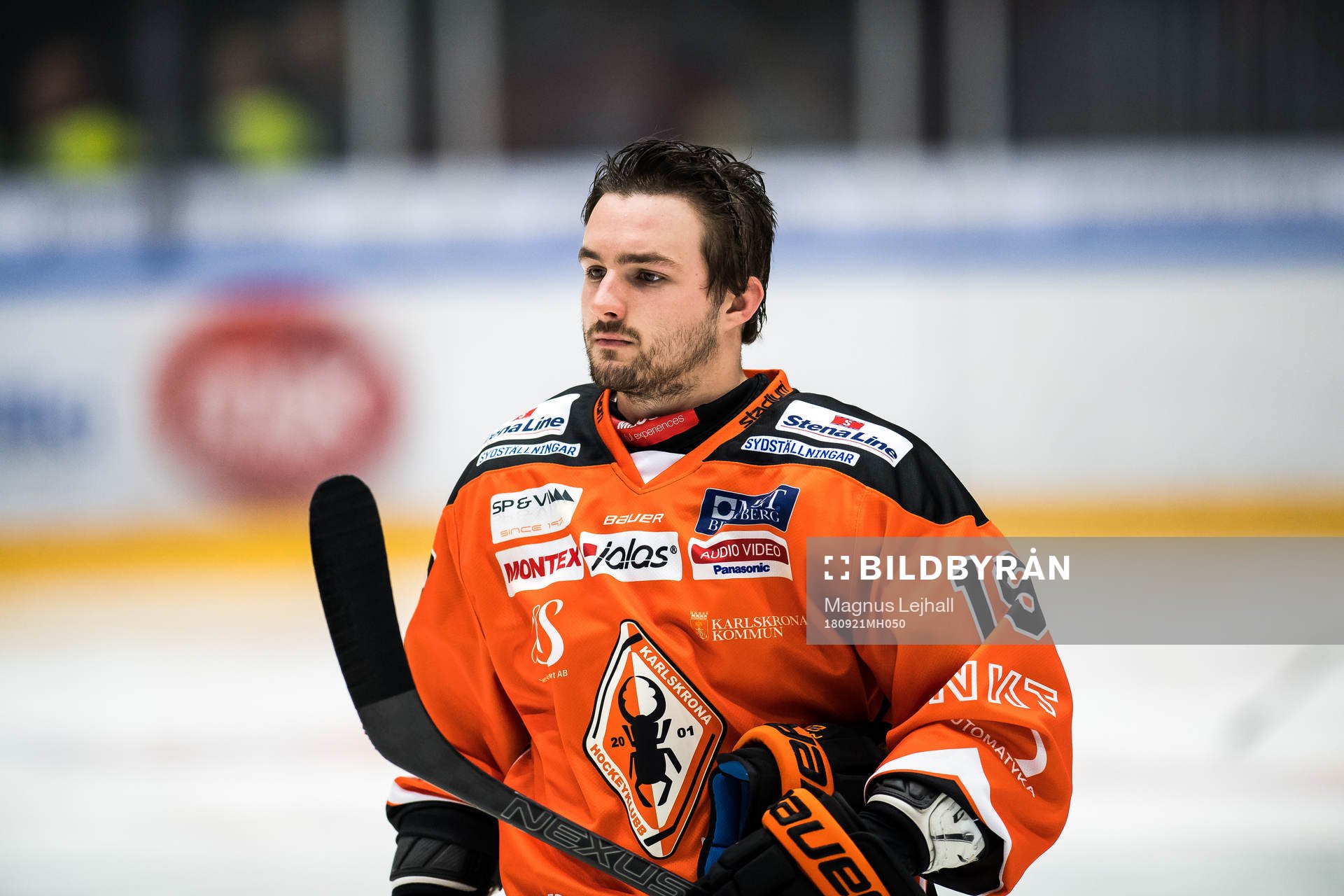 Karlskronas Kyle Osterberg utan hjälm