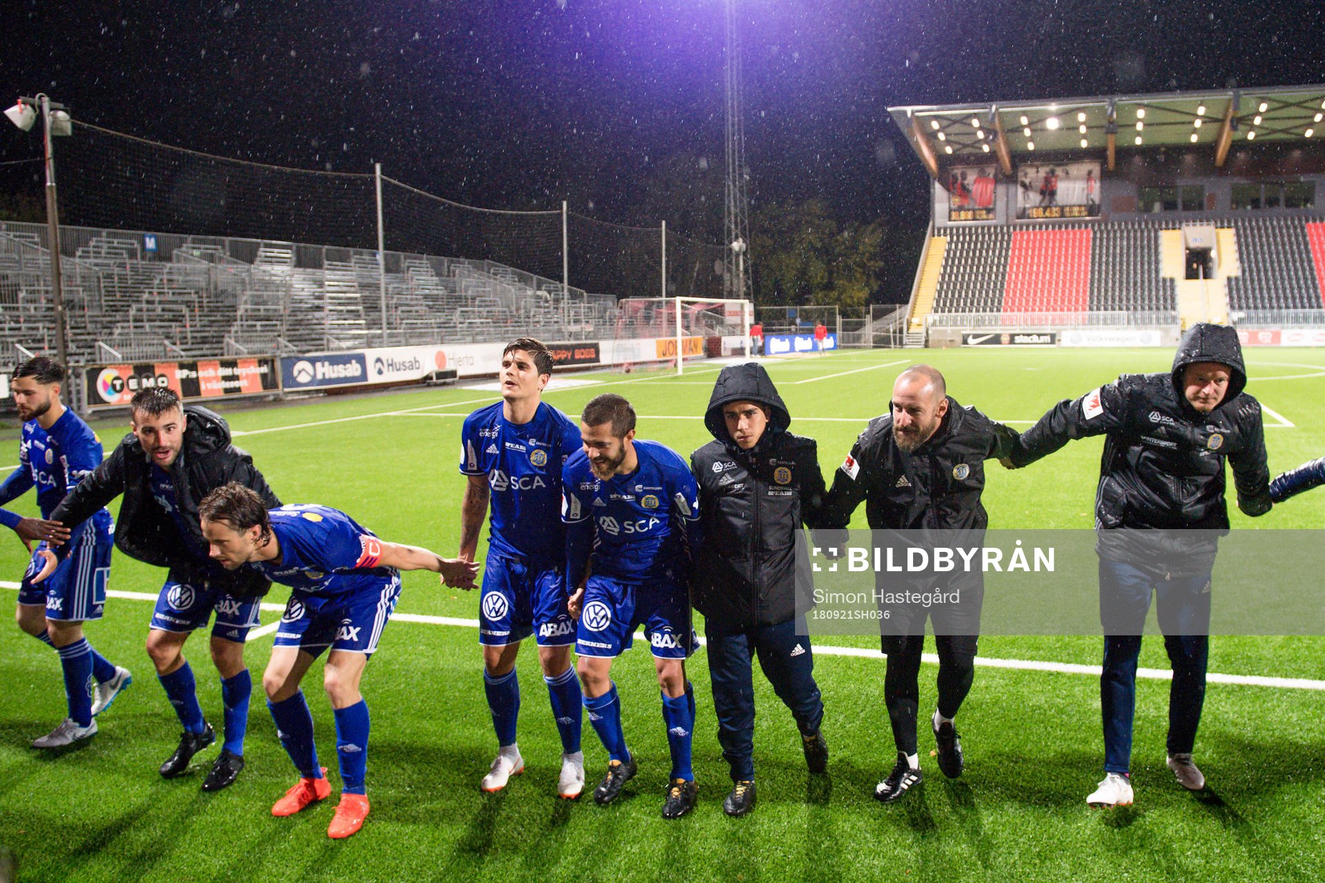 Sundsvalls spelare jublar