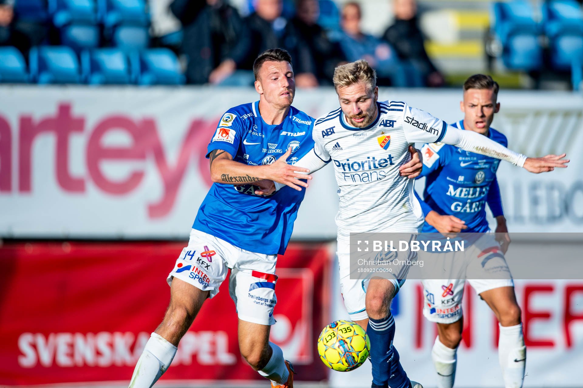 Djurgårdens Jonathan Ring mot Trelleborgs Alexander