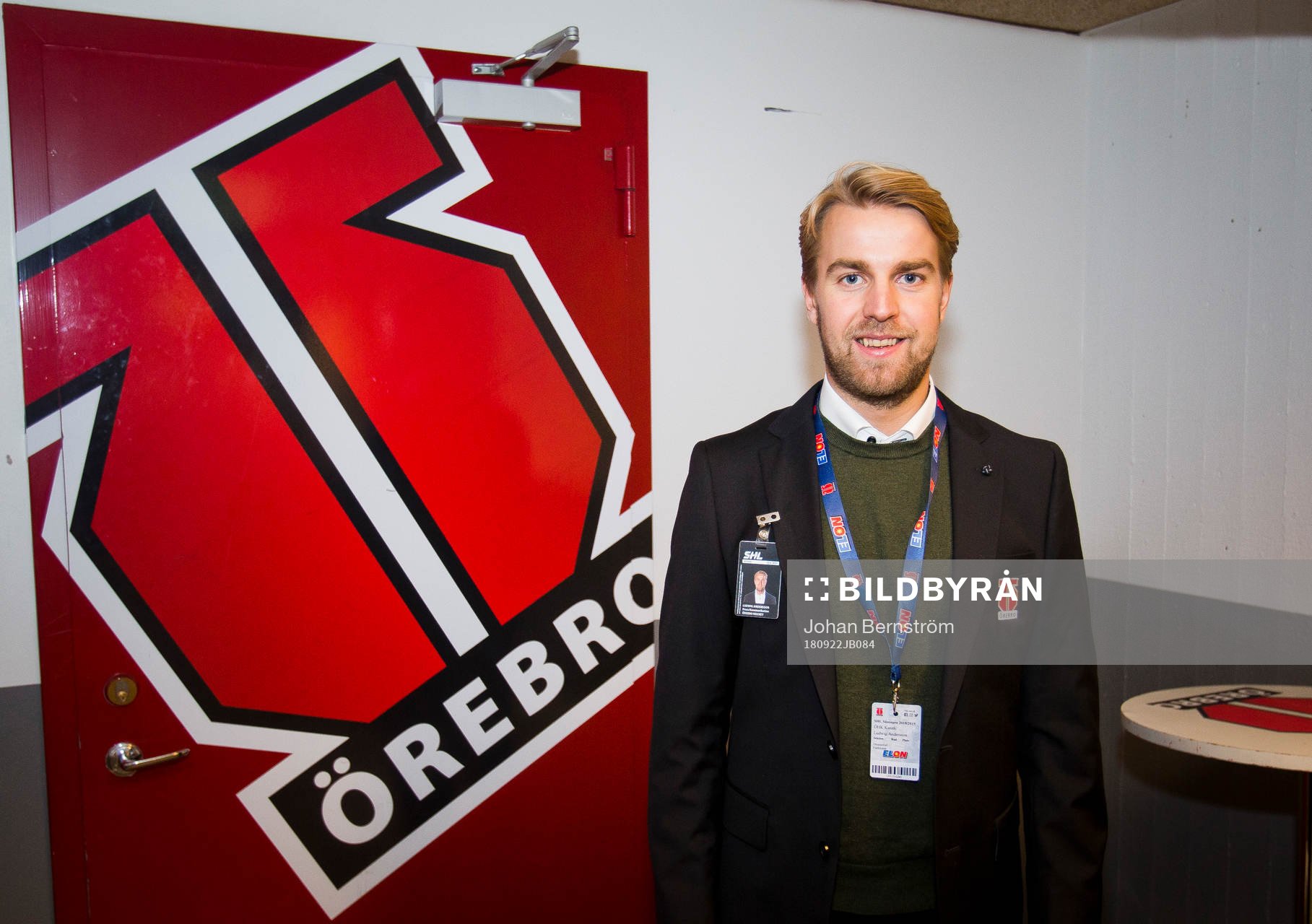 Porträtt på Örebros presschef Ludwig Andersson