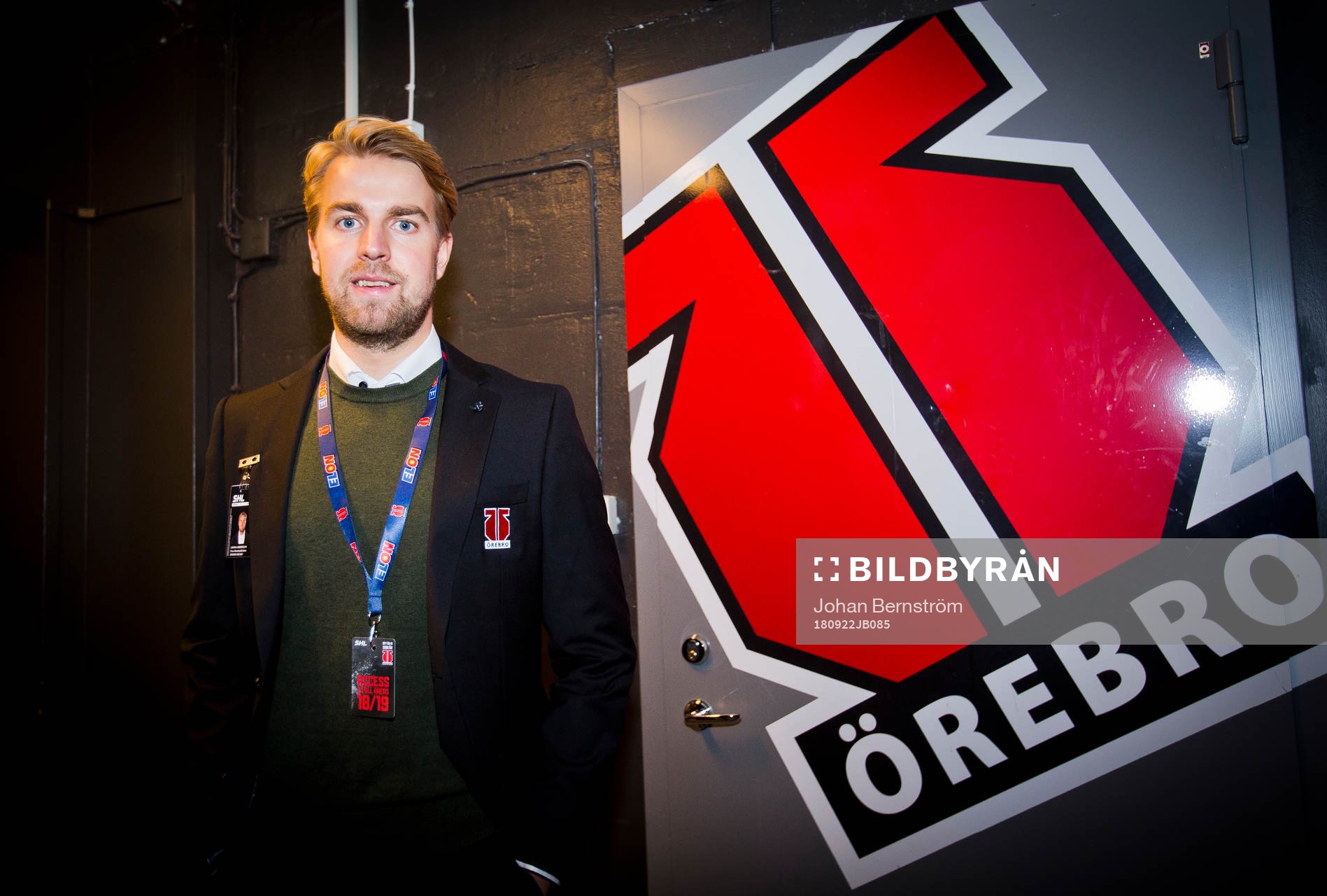 Porträtt på Örebros presschef Ludwig Andersson