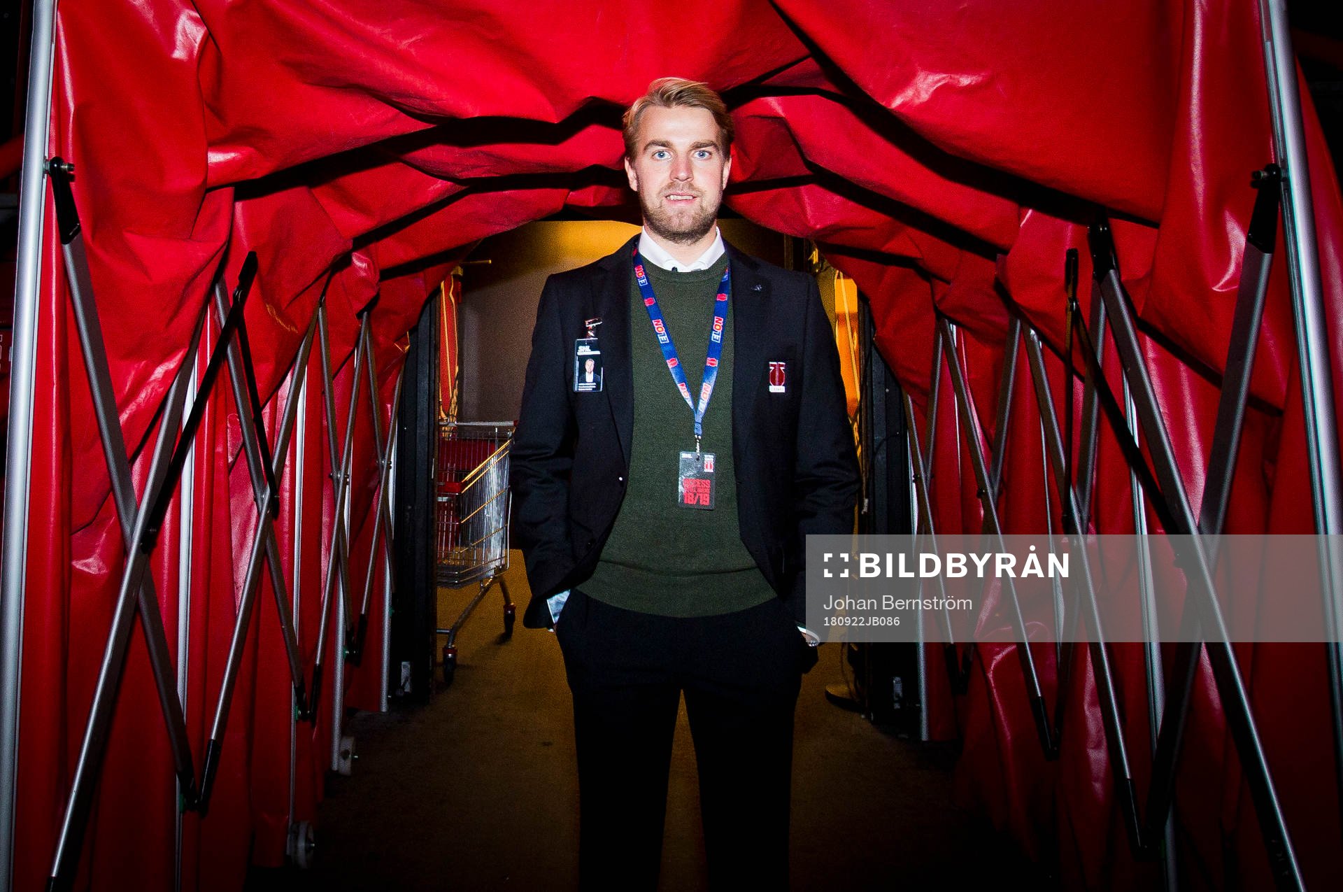 Porträtt på Örebros presschef Ludwig Andersson