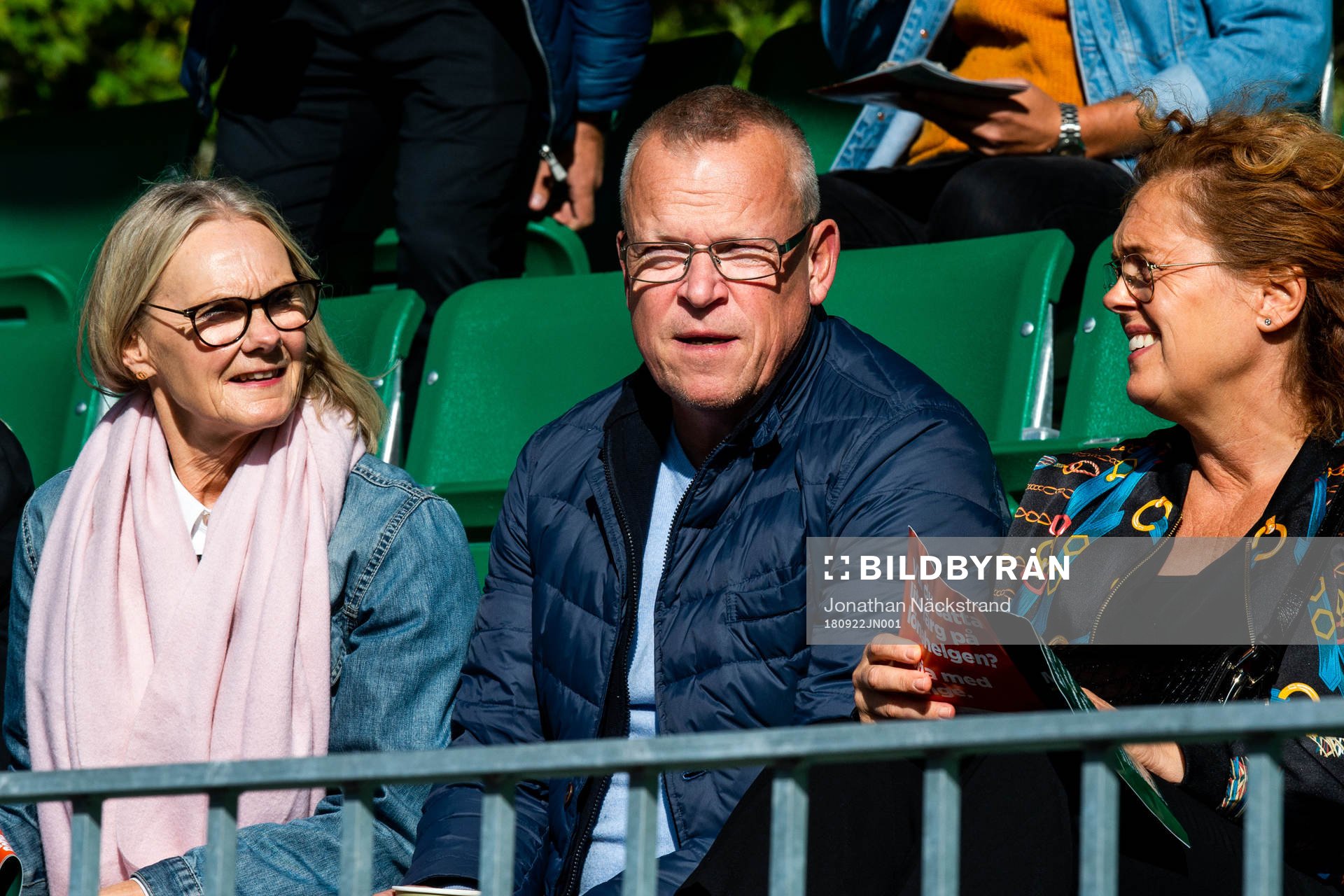 Sveriges förbundskapten Janne Andersson på läktaren