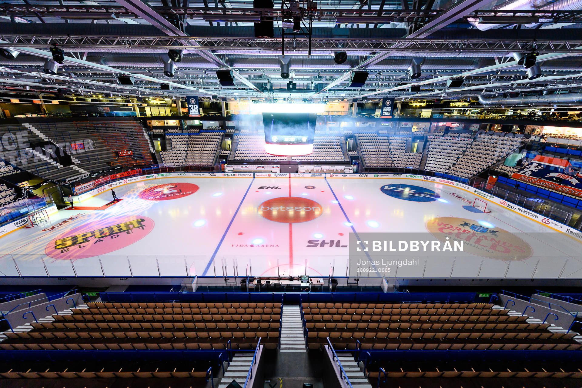Generell interiör vy från Vida arena före