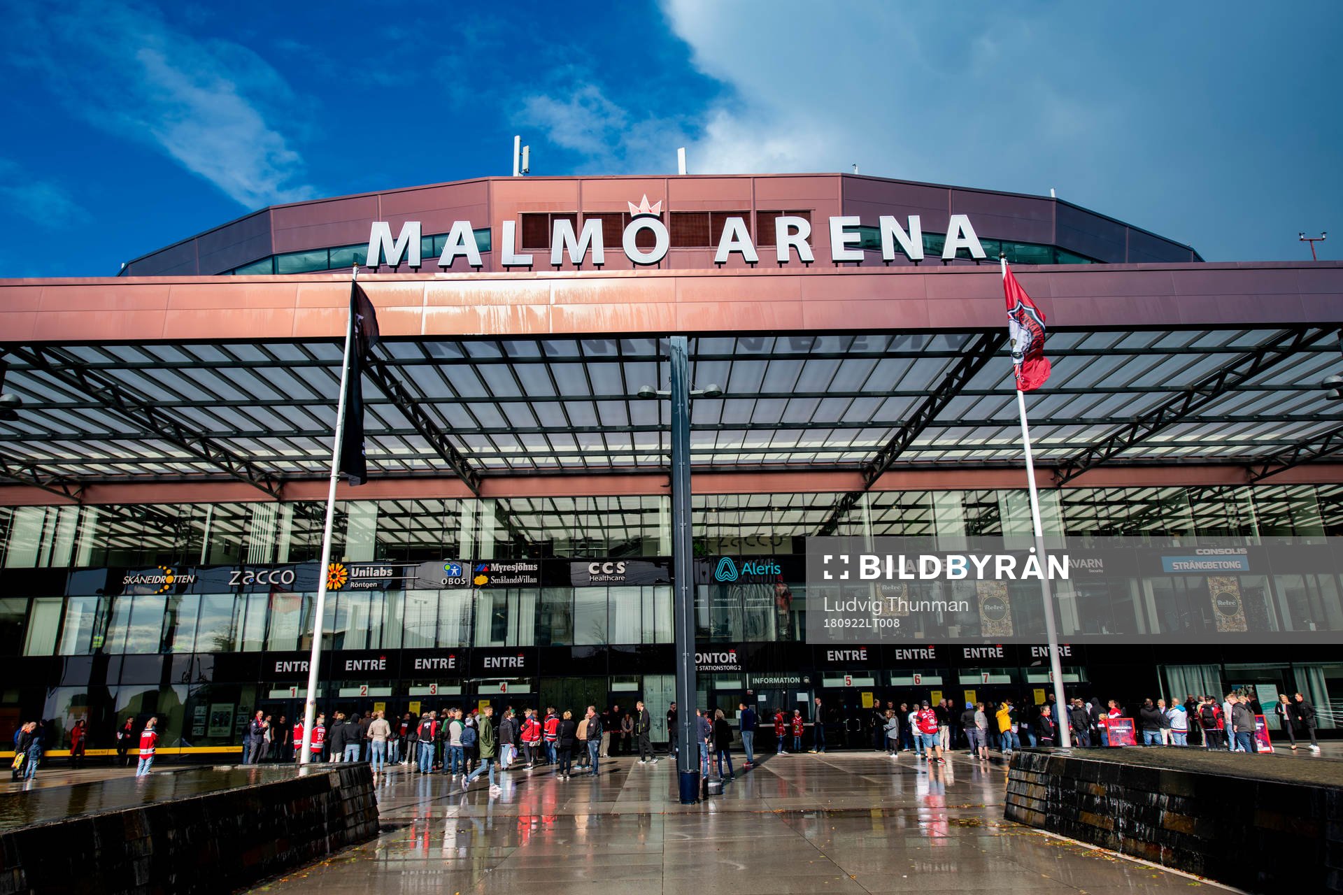 Exteriör över Malmö Arena