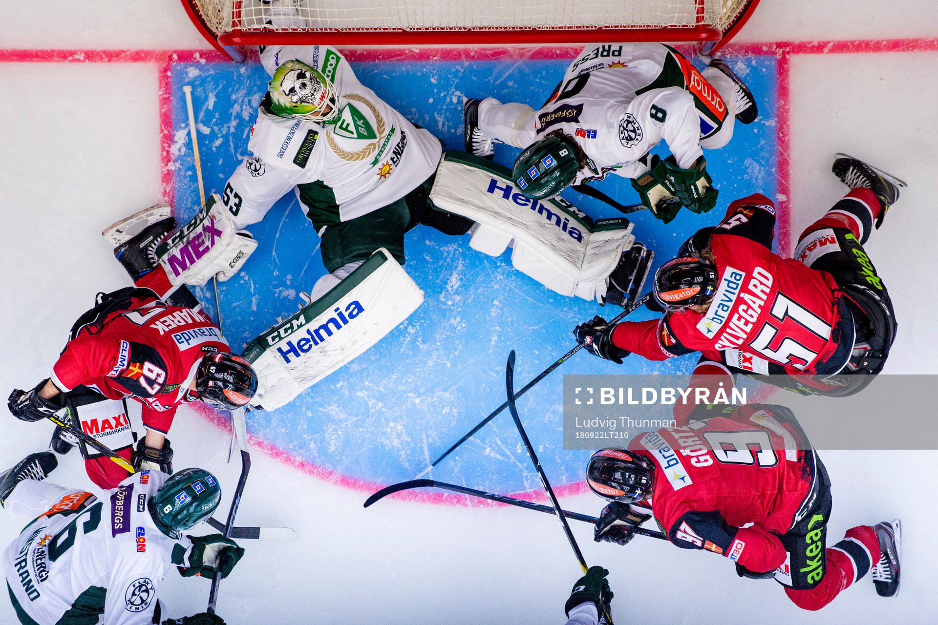 Malmö Redhawks Frederik Storm, Konstantin Komarek och Emil