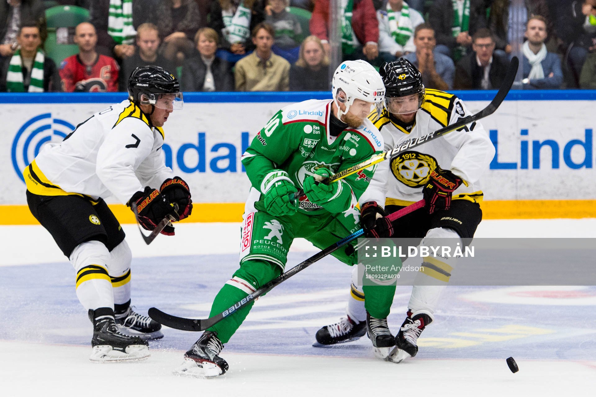 Rögles Ted Brithén mot Brynäs Daniel Kristo och Eric