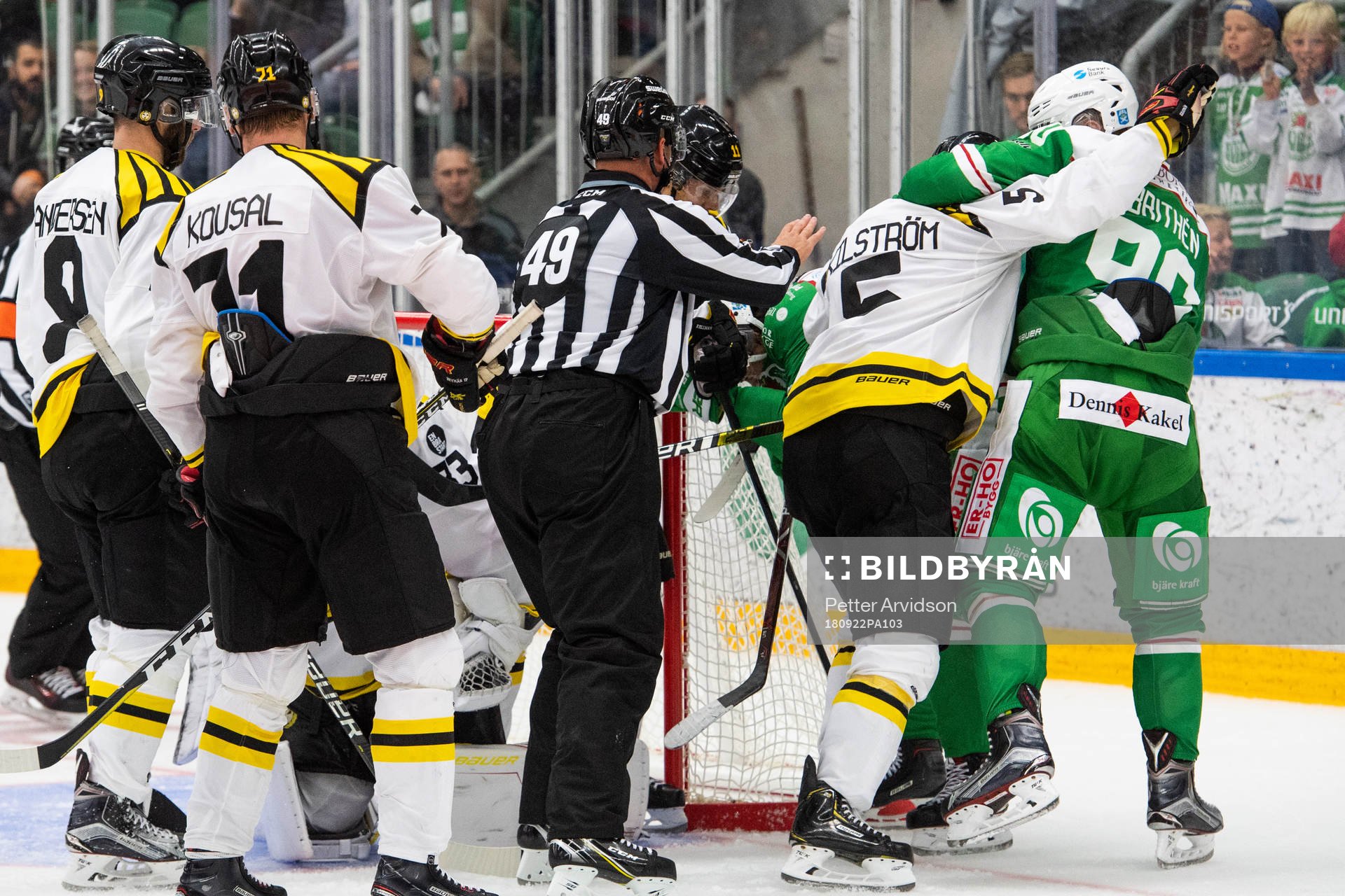Bråk mellan Brynäs Lukas Kilström och Rögles Ted